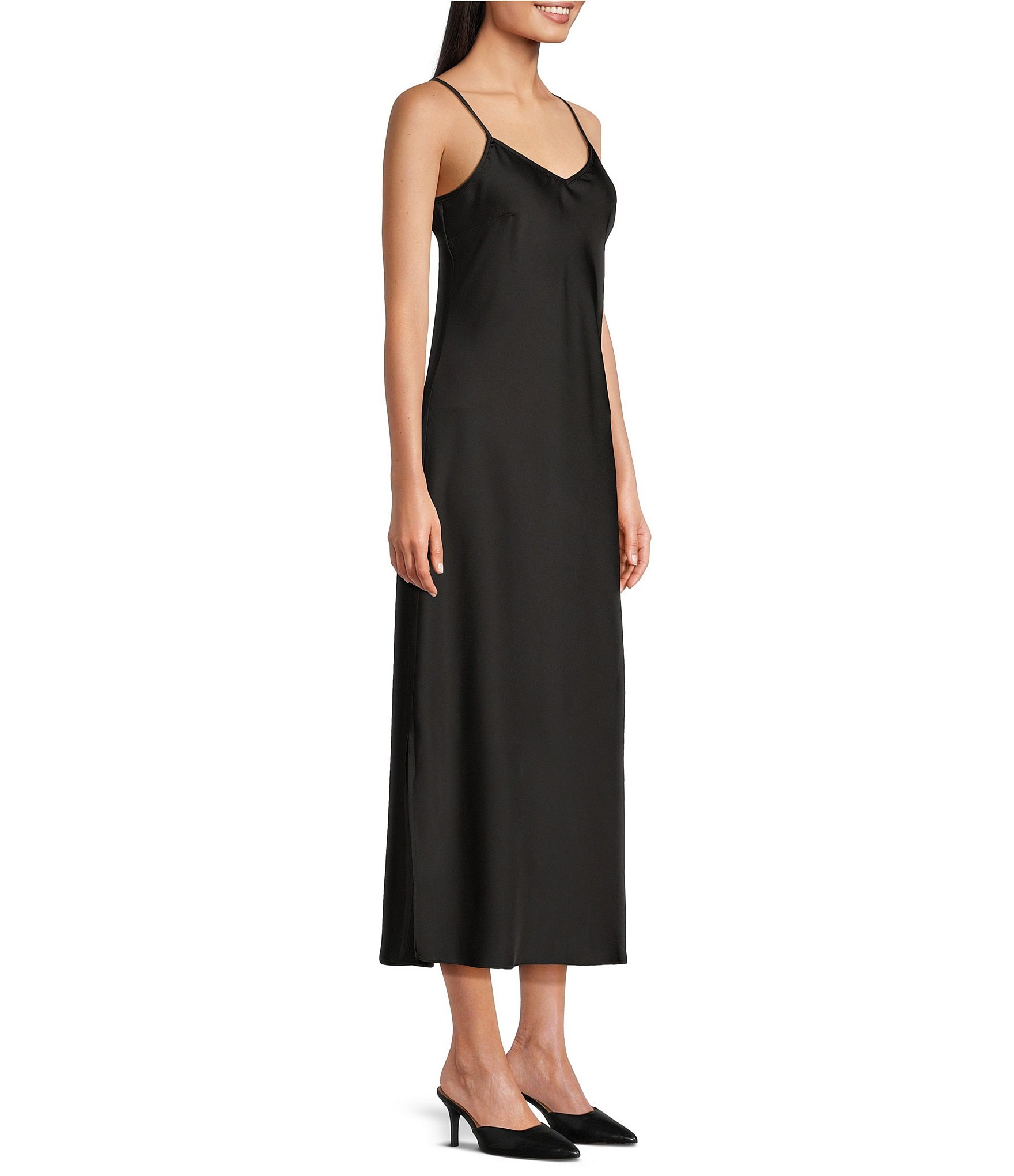 Vince Camuto Crew Neckline Short Sleeve Sweater 2 Piece Slip Dress