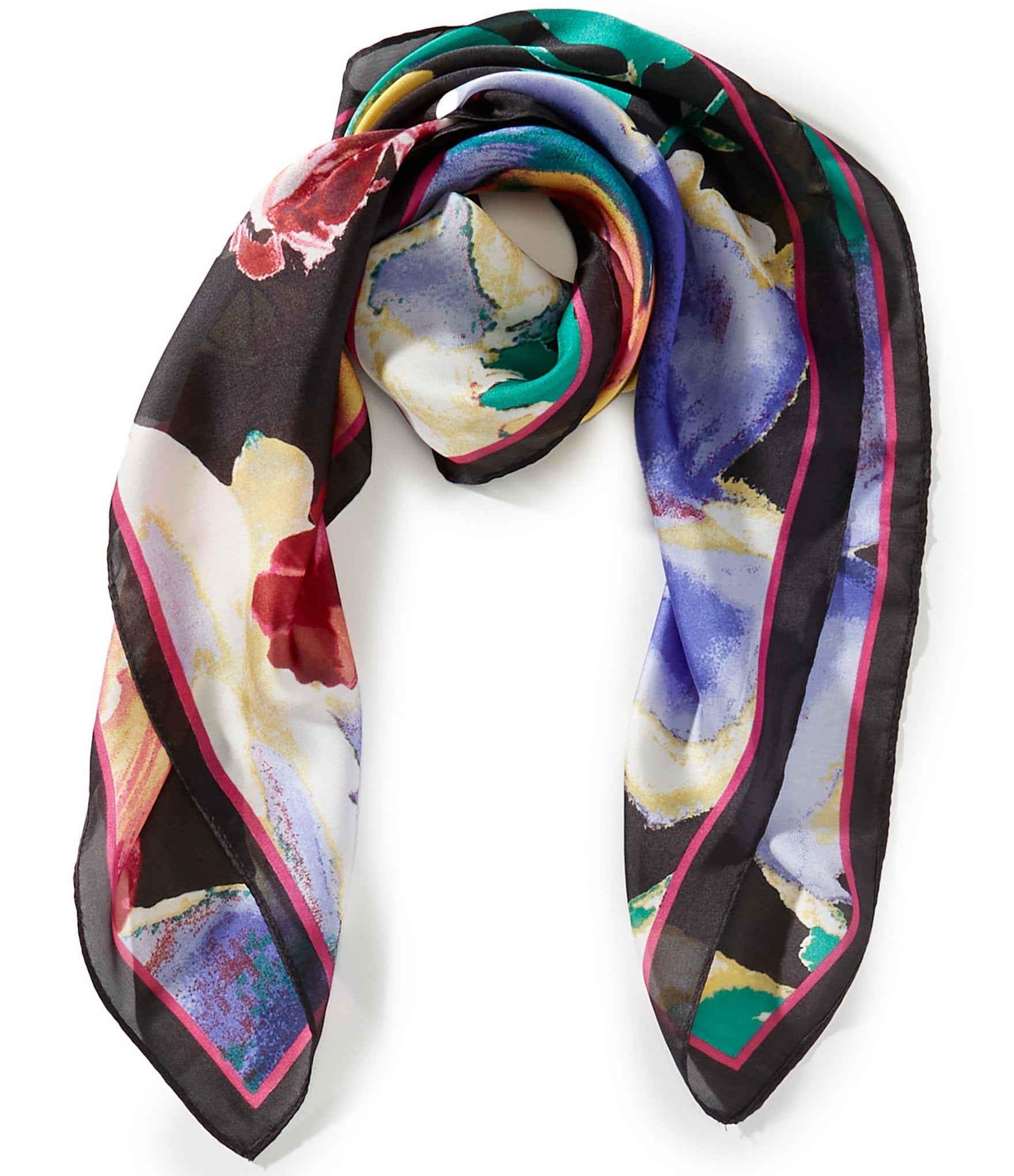 Vince Camuto Exploded Blooms Floral Print Square Scarf