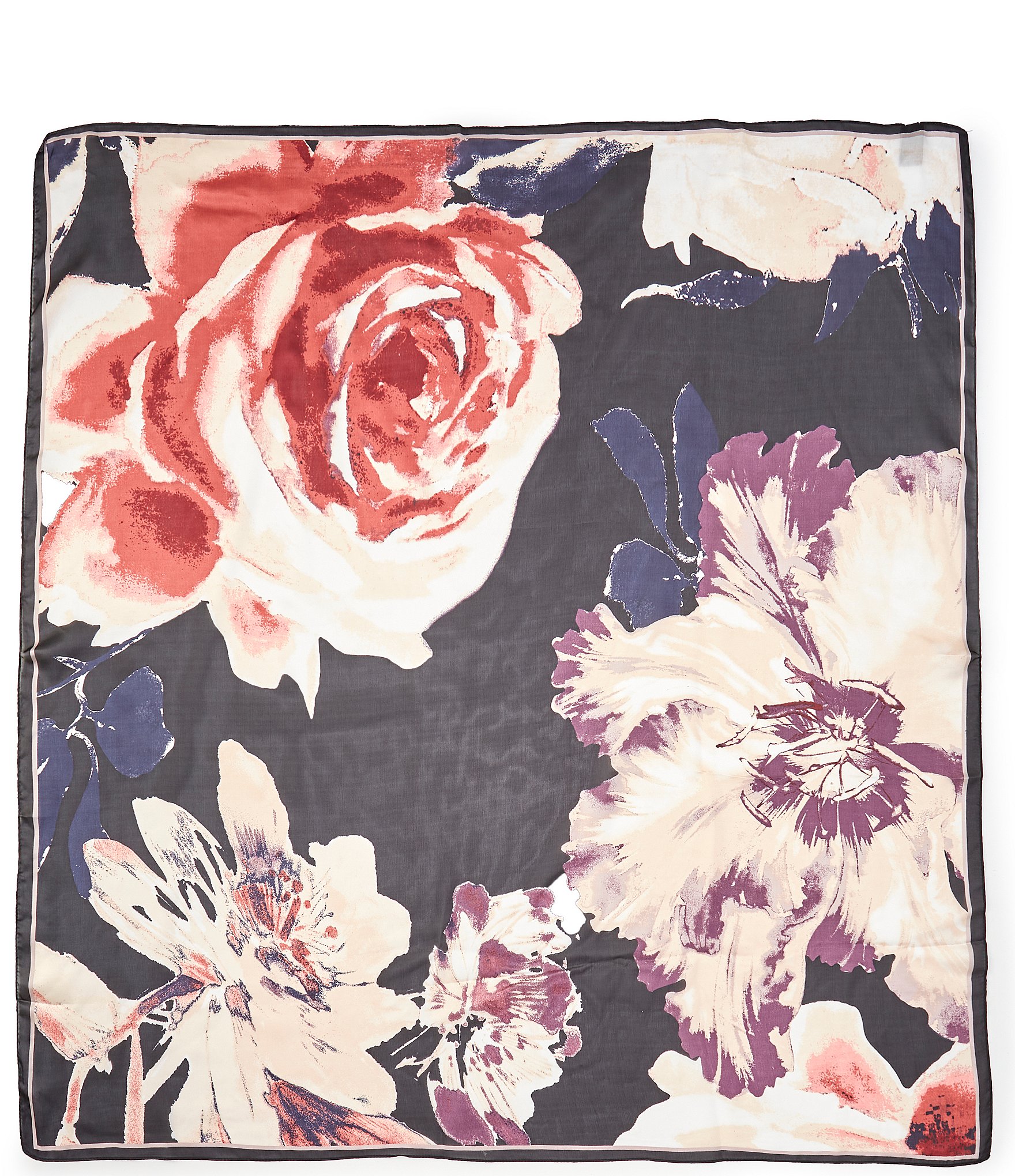 Vince Camuto Exploded Blooms Square Scarf