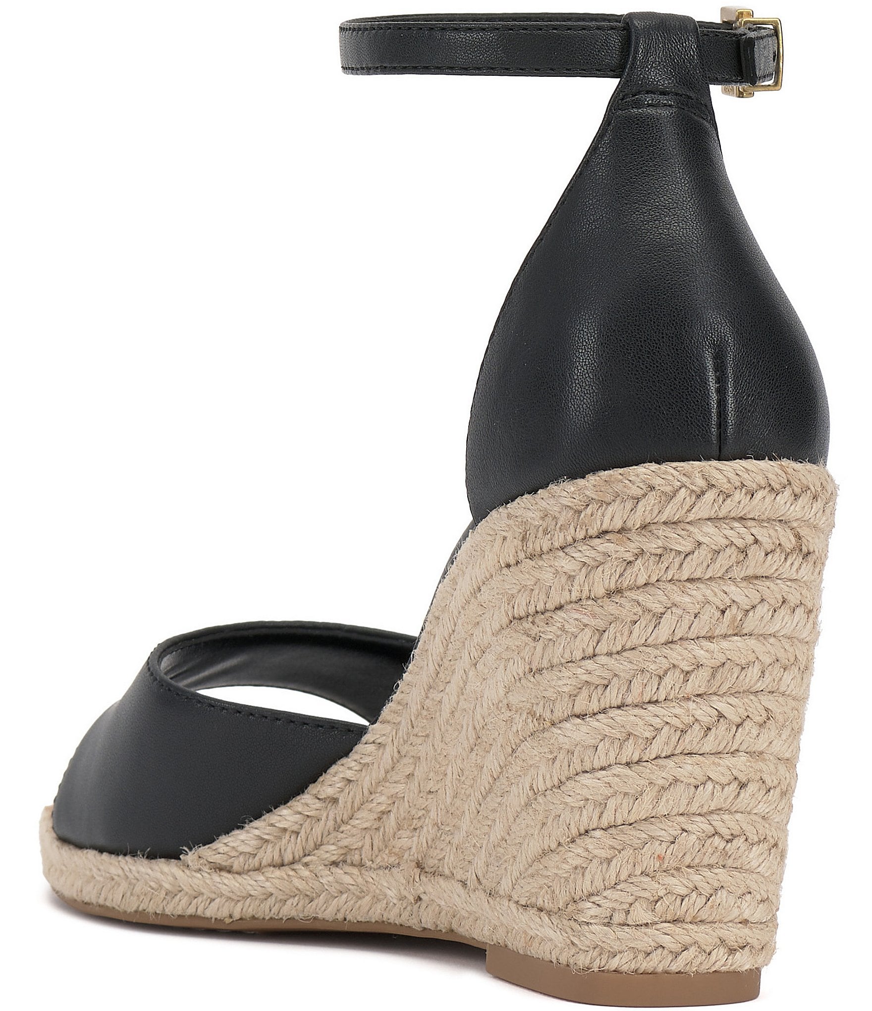 Vince Camuto Felyn Leather Ankle Strap Espadrille Wedge Sandals