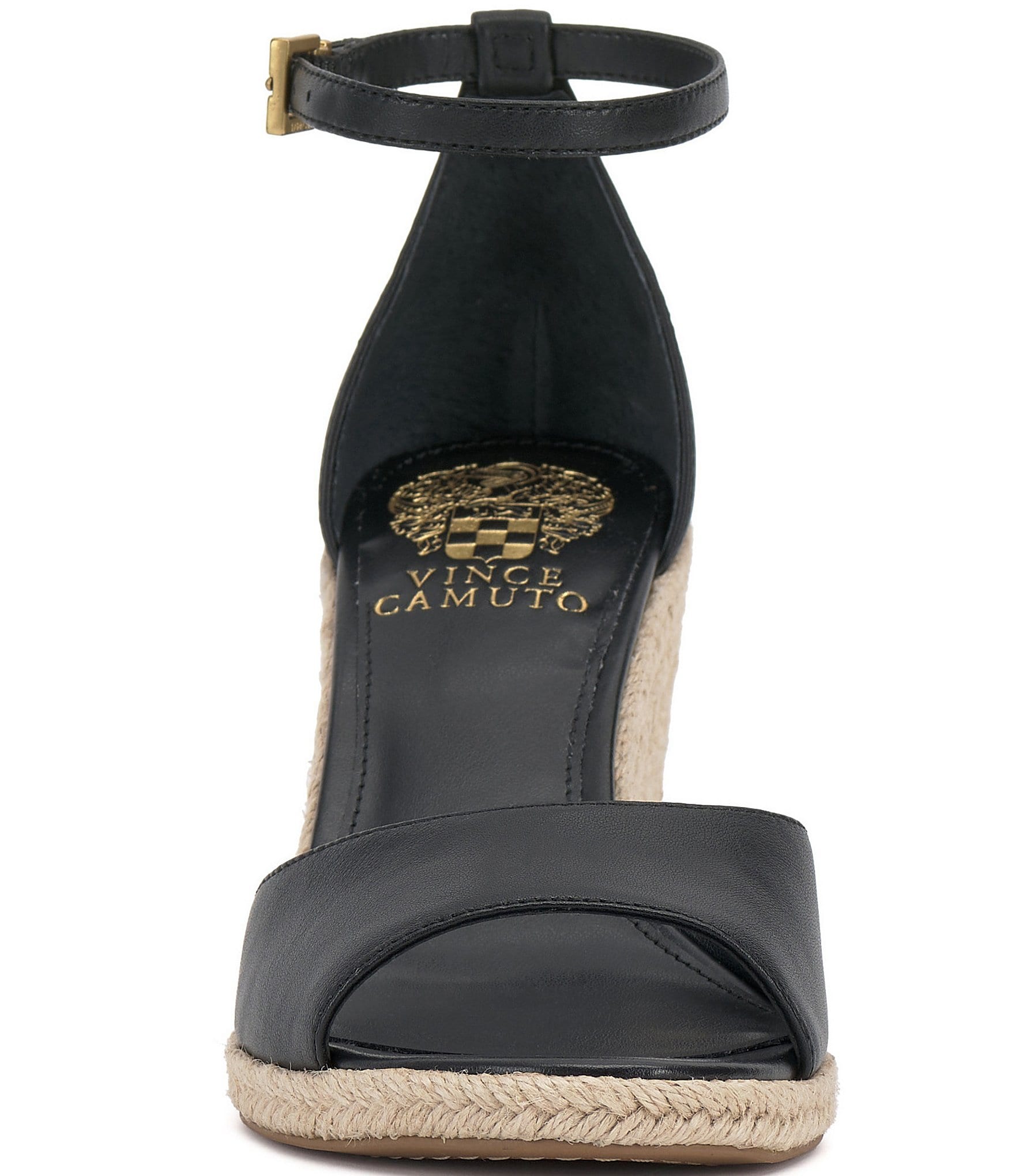 Vince Camuto Felyn Leather Ankle Strap Espadrille Wedge Sandals