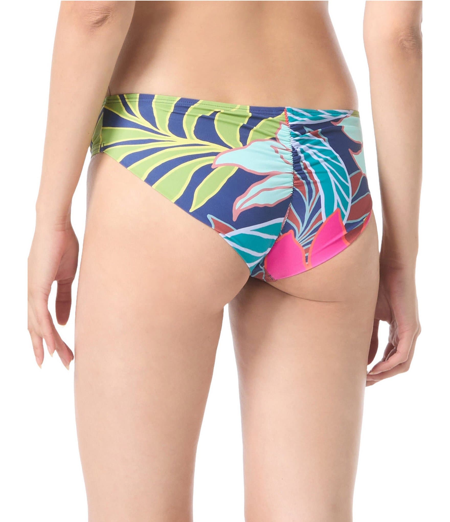 Vince Camuto Fiji Floral Shirred Back Hipster Swim Bottom