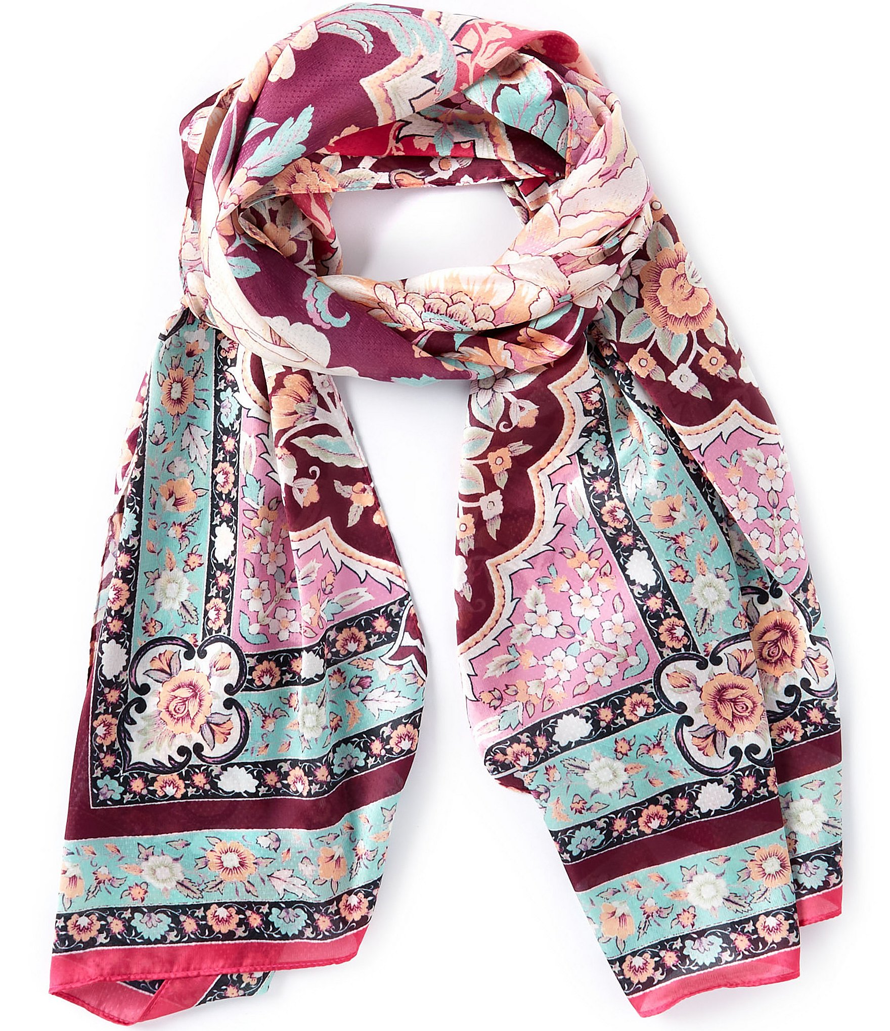 Vince Camuto Folk Rose Oblong Scarf