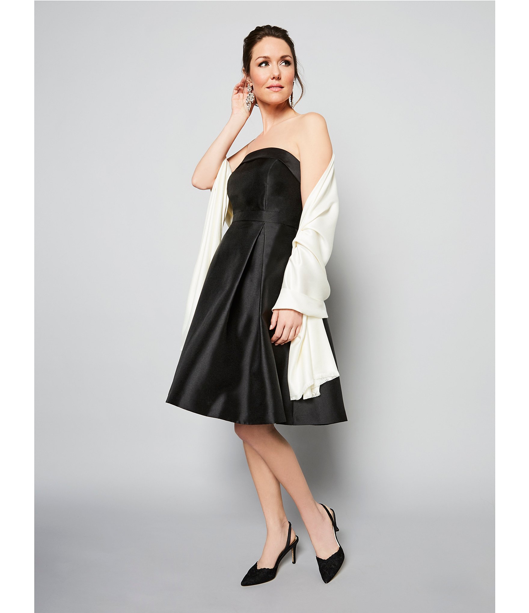 Vince Camuto Frayed Satin Wrap