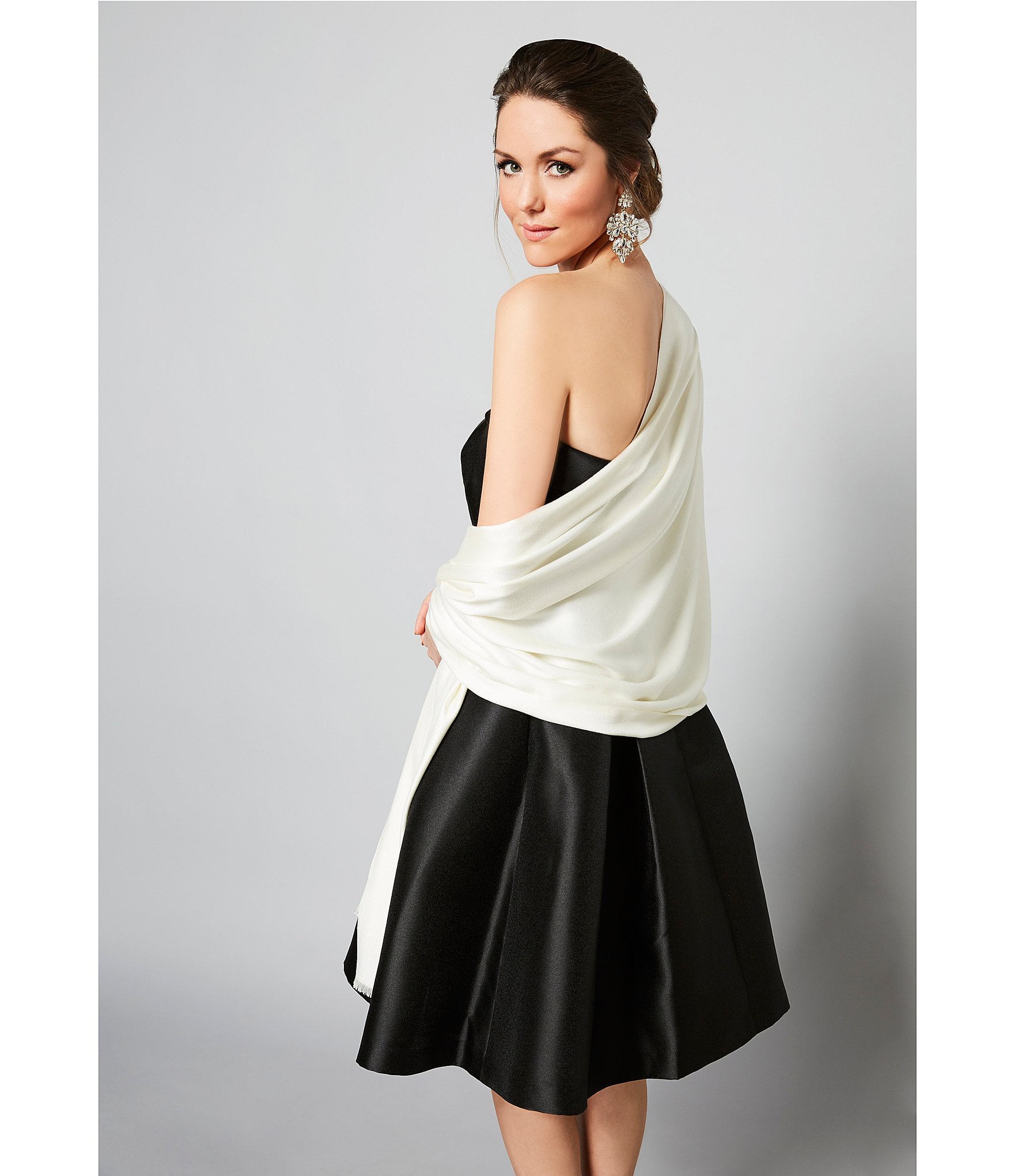 Vince Camuto Frayed Satin Wrap