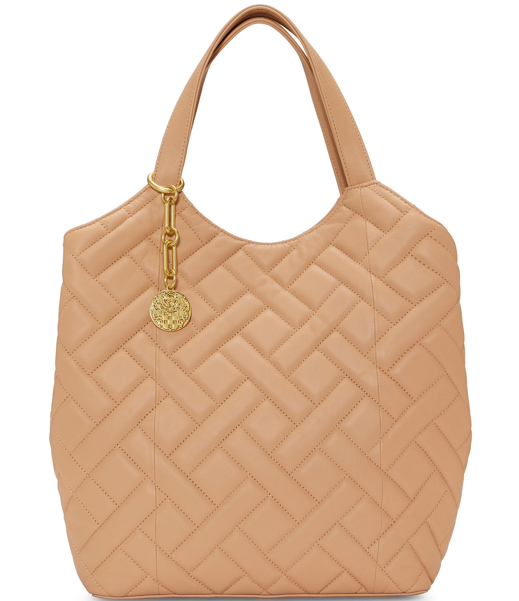 Vince Camuto Gold Hardware Kisho Quilted Leather Tote Bag