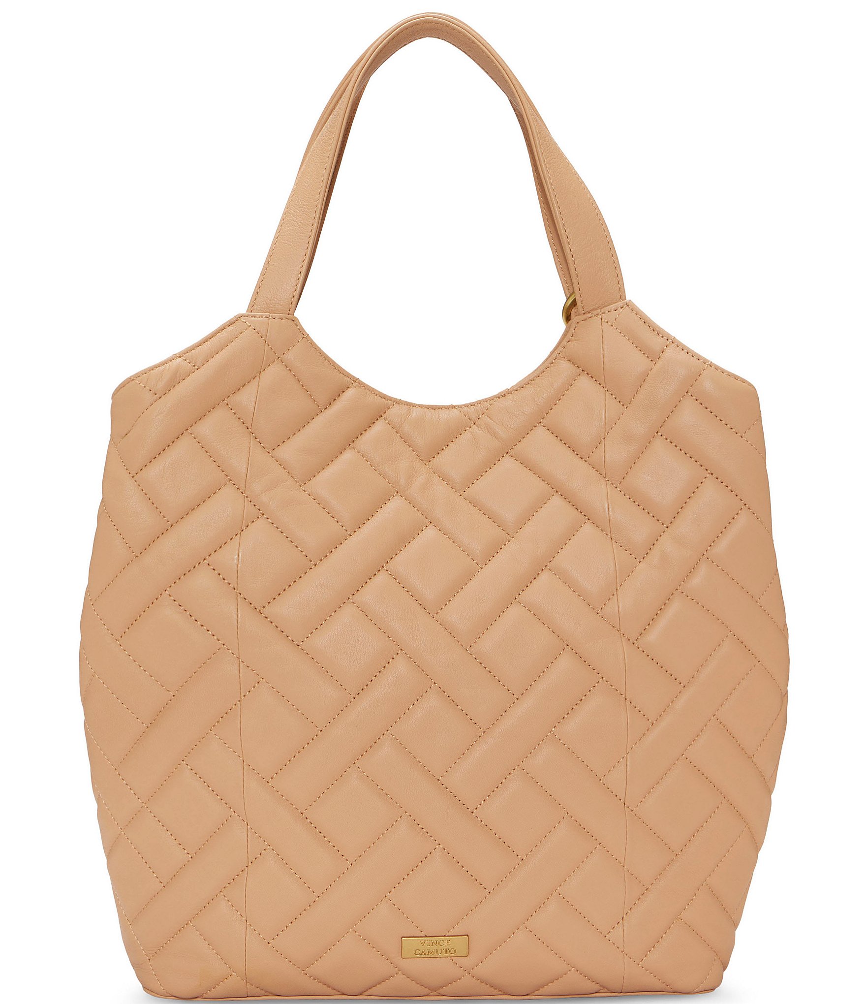 Vince Camuto Gold Hardware Kisho Quilted Leather Tote Bag