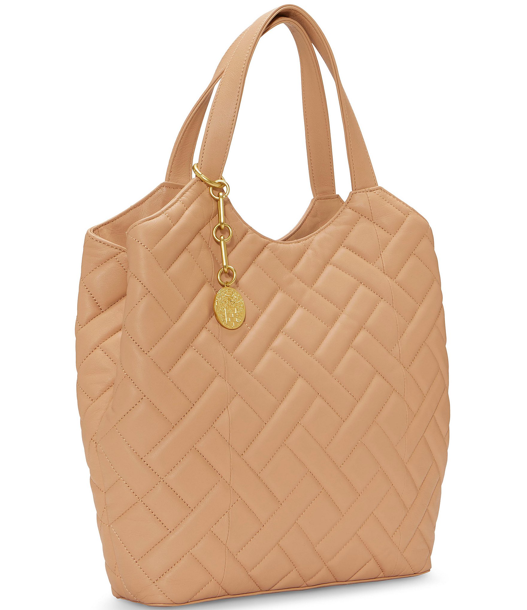 Vince Camuto Gold Hardware Kisho Quilted Leather Tote Bag