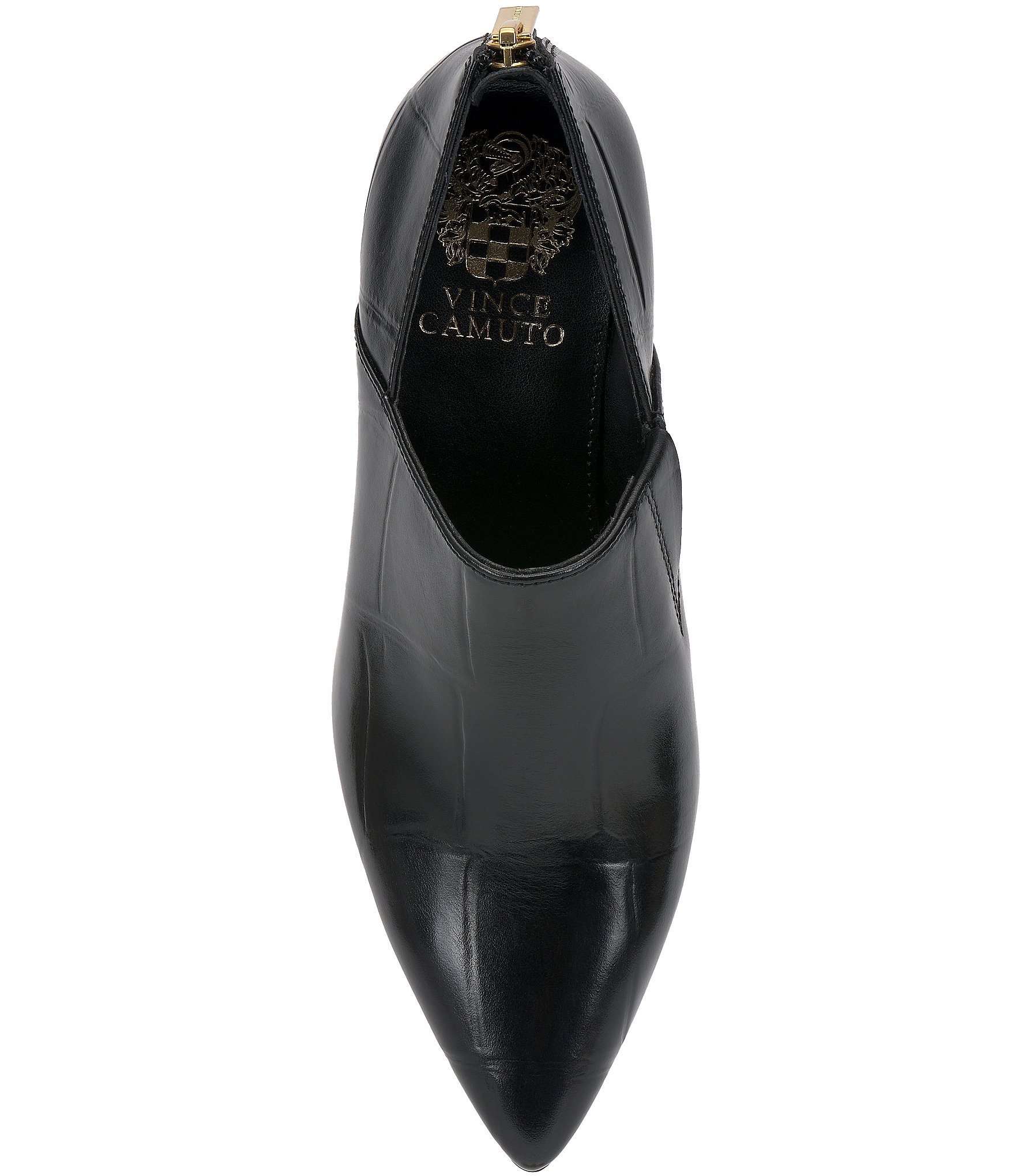 Vince Camuto Haiden Croco Printed Leather Pointed Toe Shooties