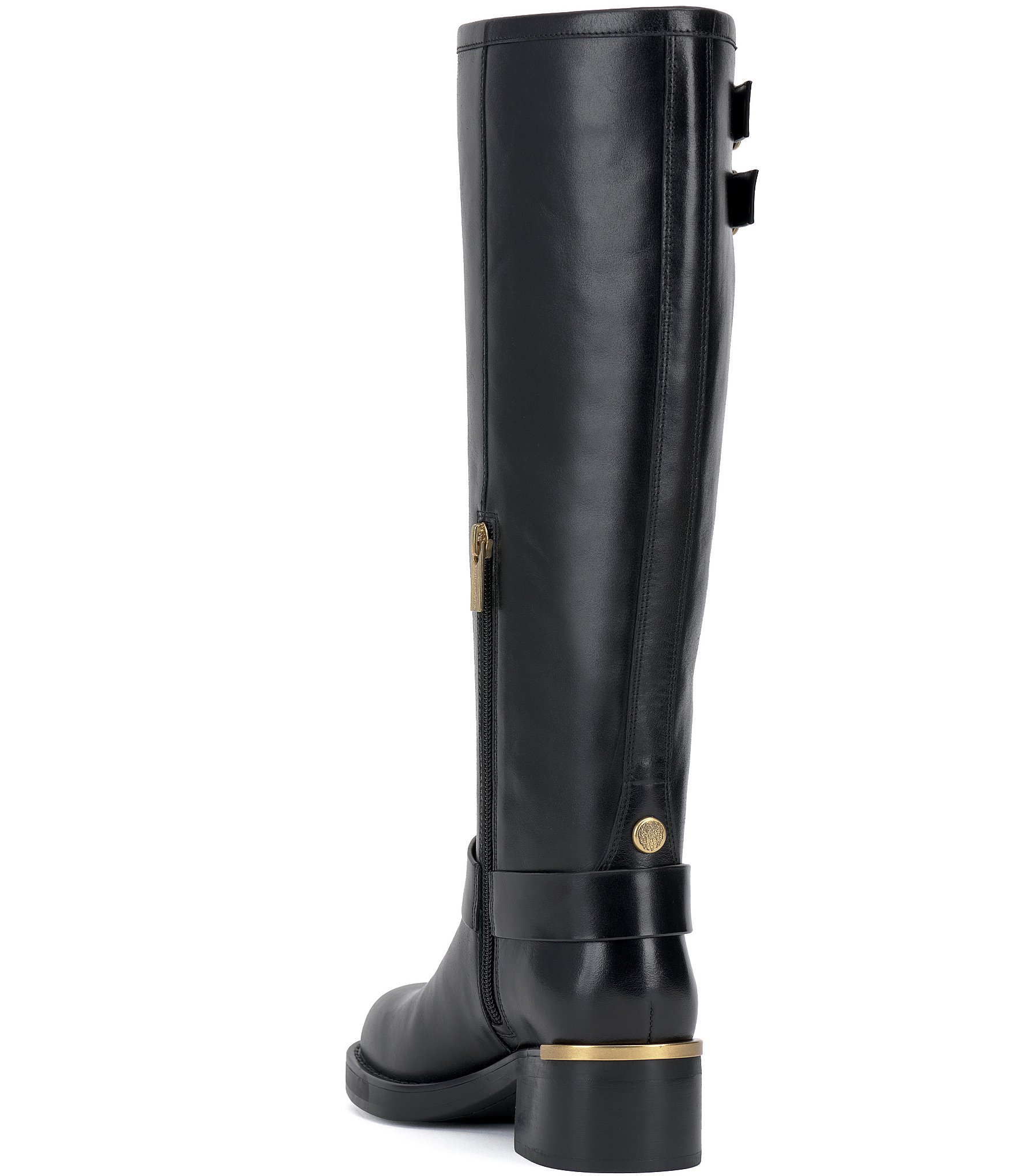 Vince Camuto Kaydin Leather Tall Moto Boots