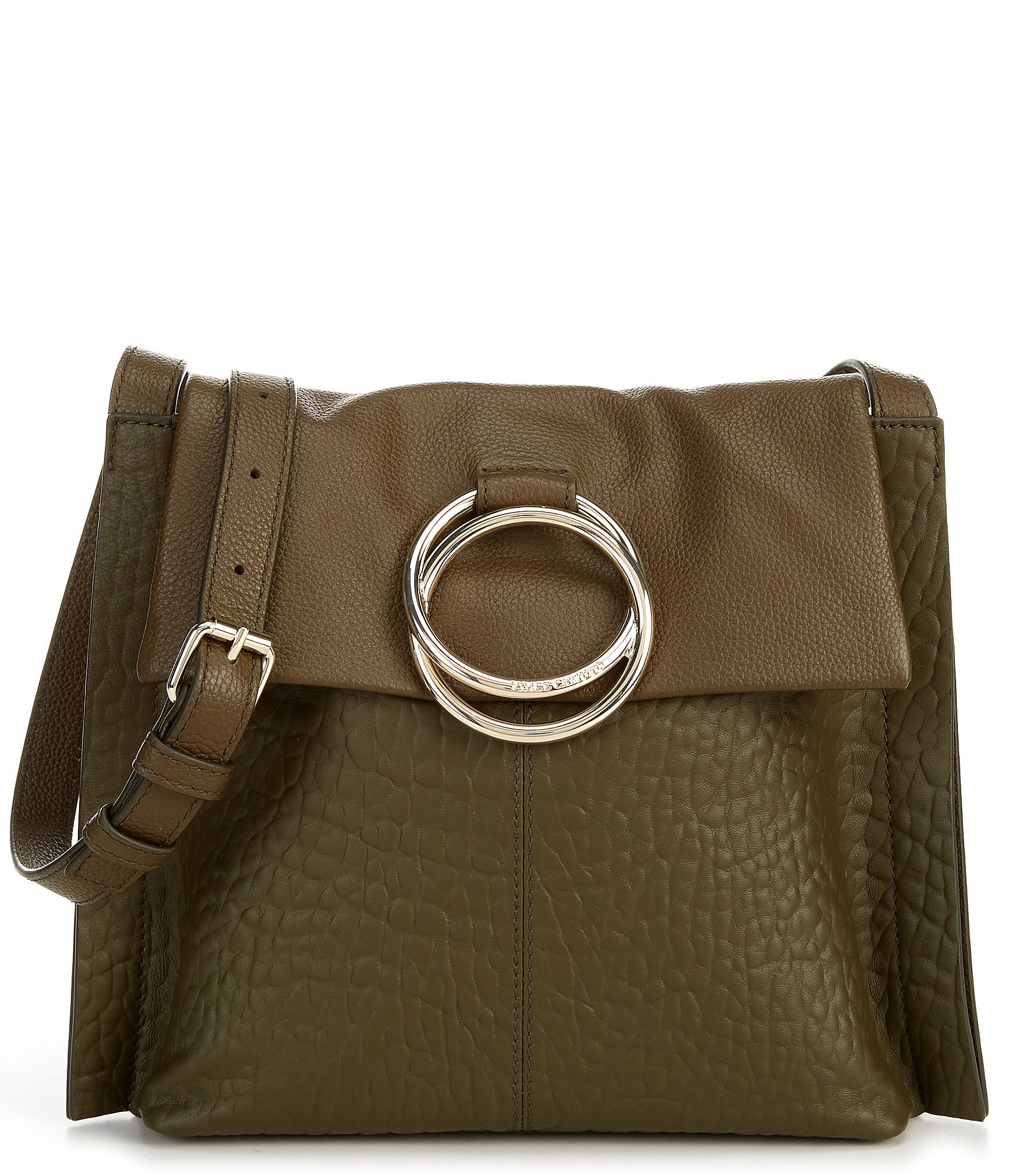 Vince Camuto Livy Textured Leather Large Crossbody Bag | Dillard's