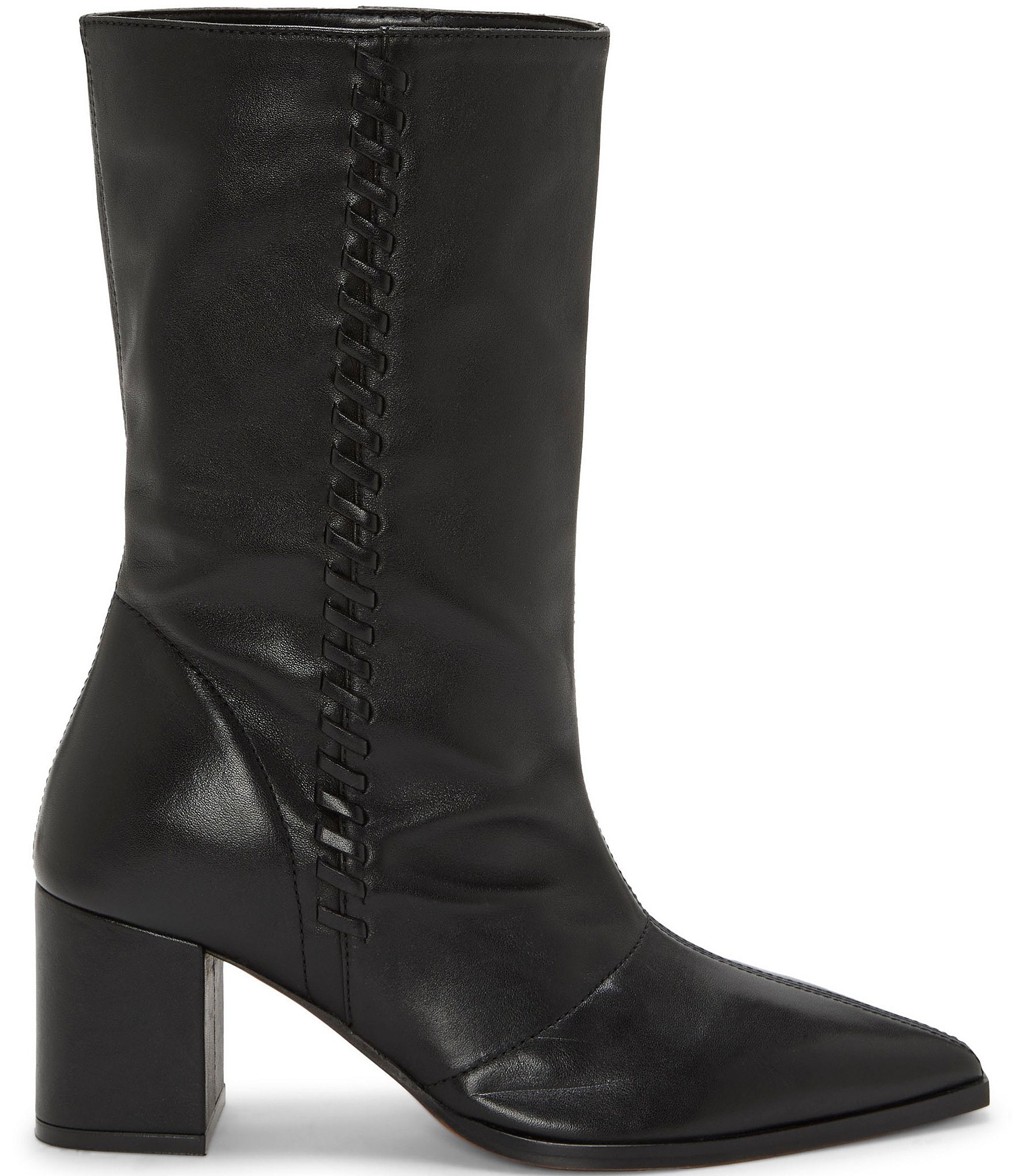 Vince Camuto Lorrys Slouchy Leather Mid Calf Boots