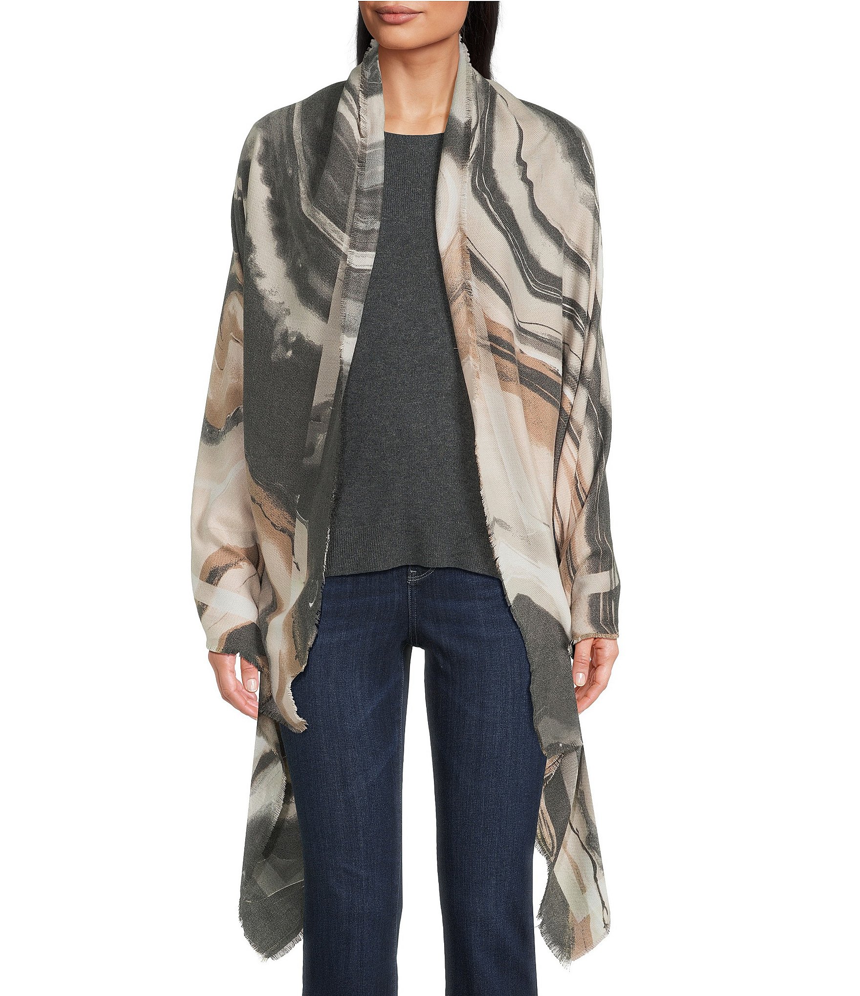 Vince Camuto Marble Wave Supersoft Scarf Wrap