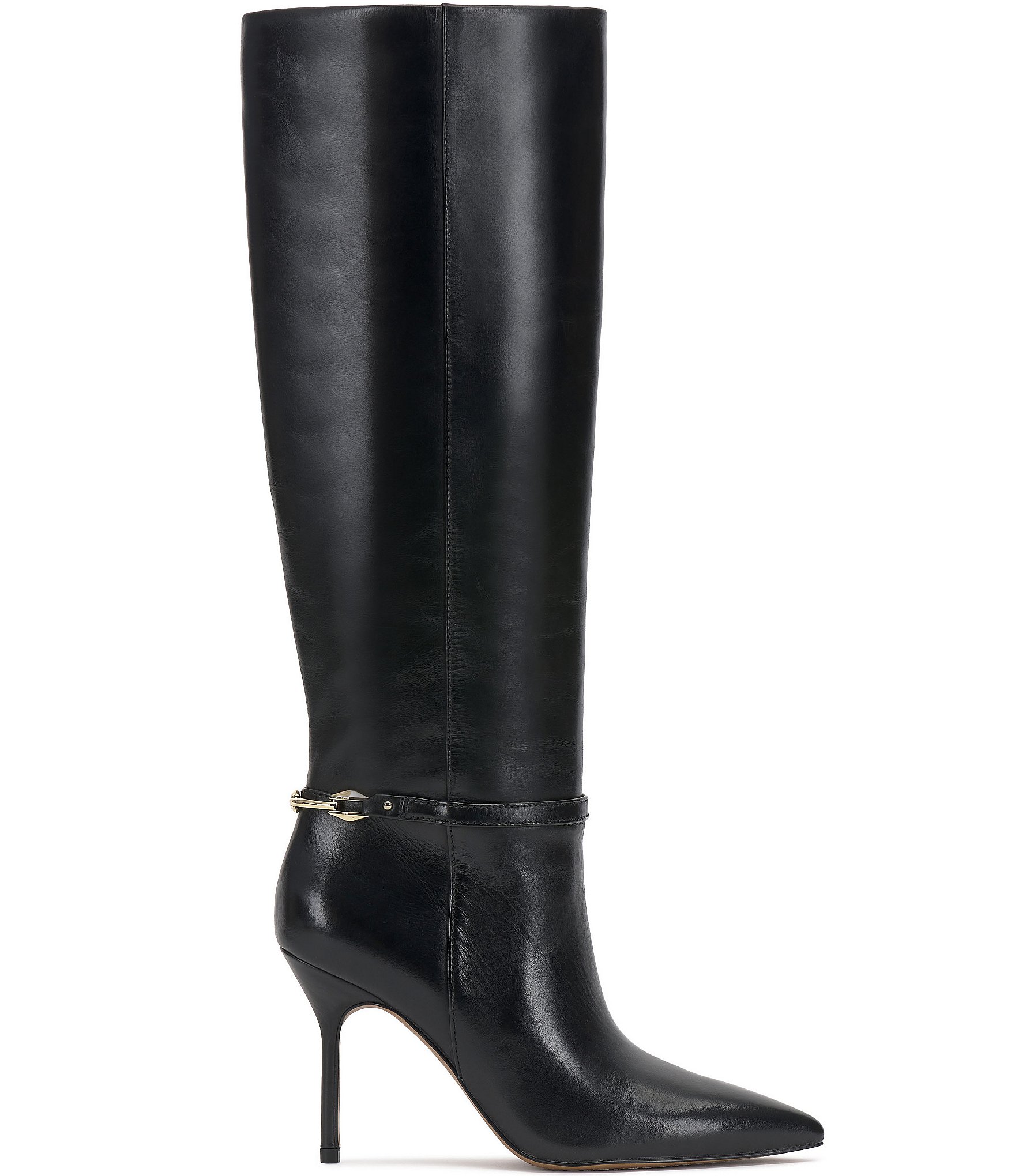 Vince Camuto Mirtha Leather Link Hardware Tall Stiletto Boots
