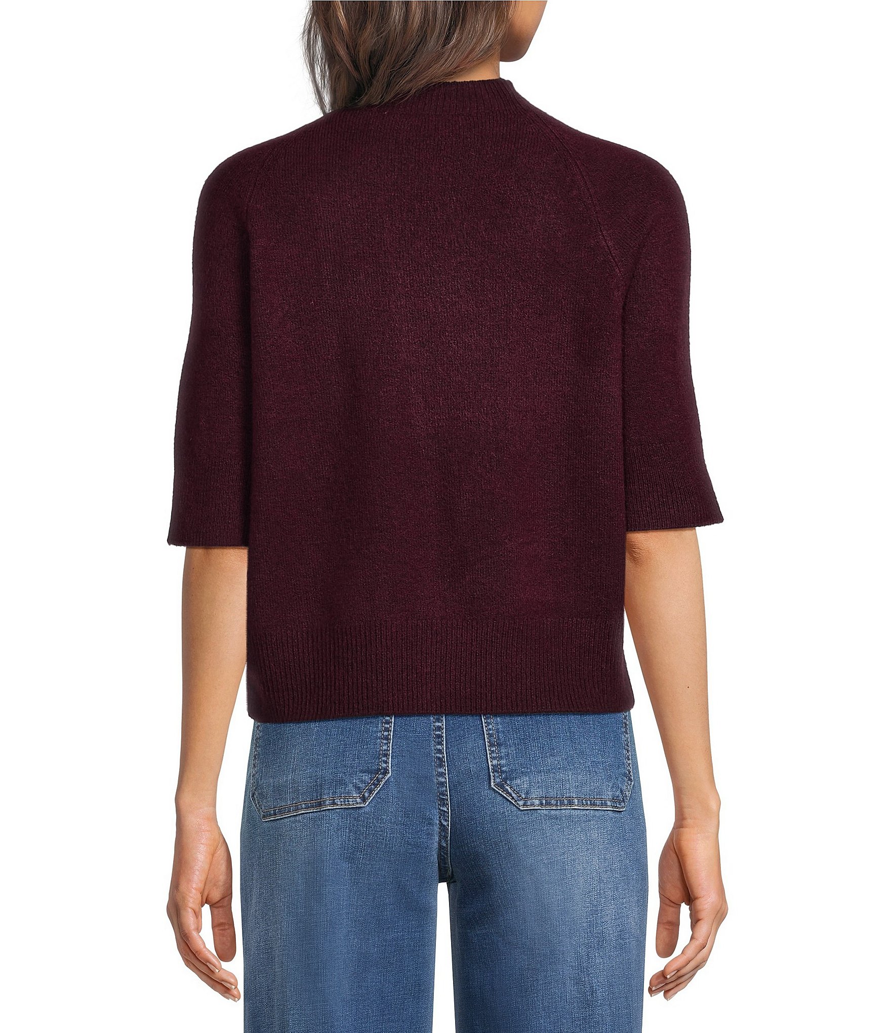Vince Camuto Crew Neck Short Sleeve Sweater