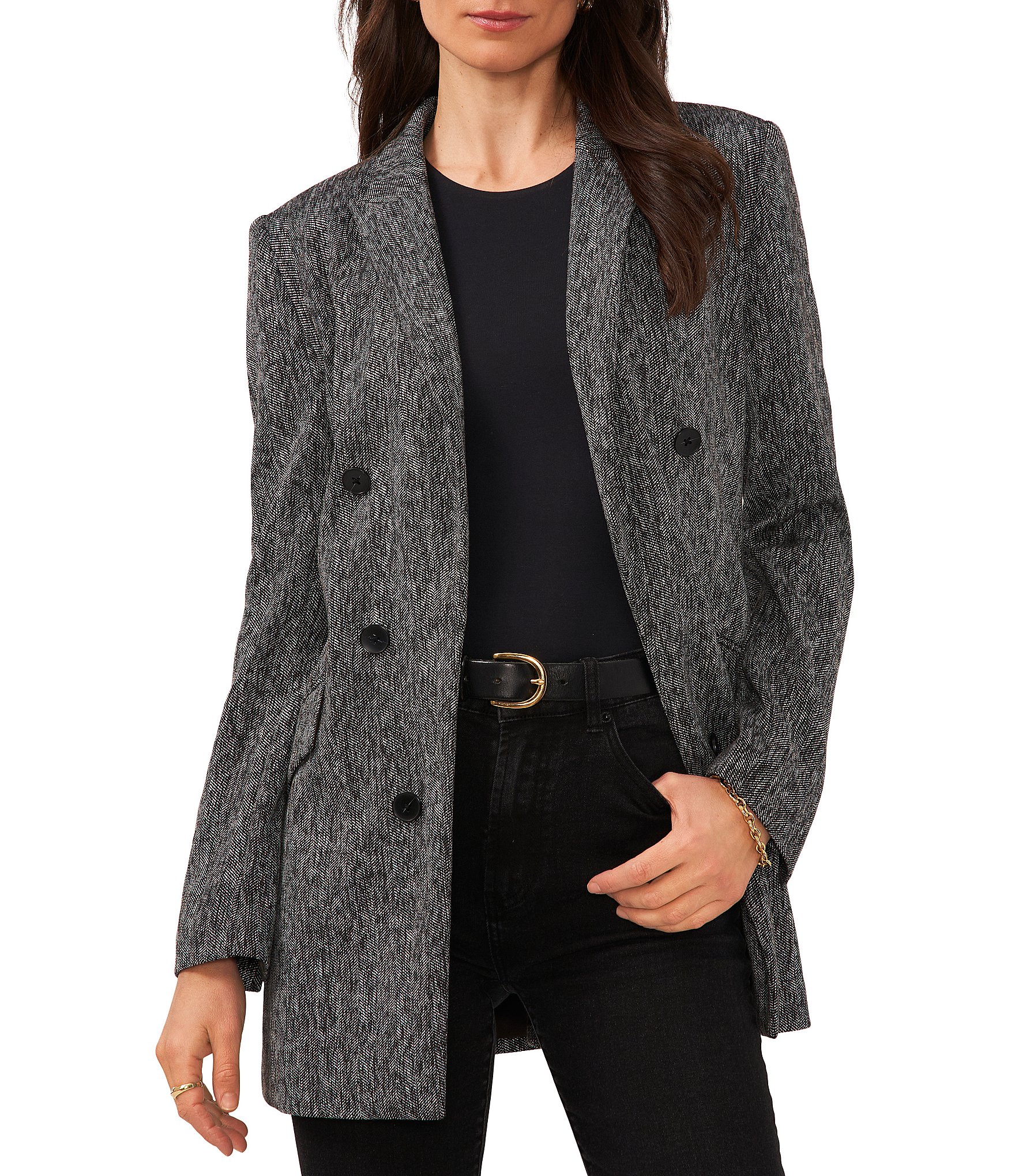 Vince peak best sale lapel overcoat