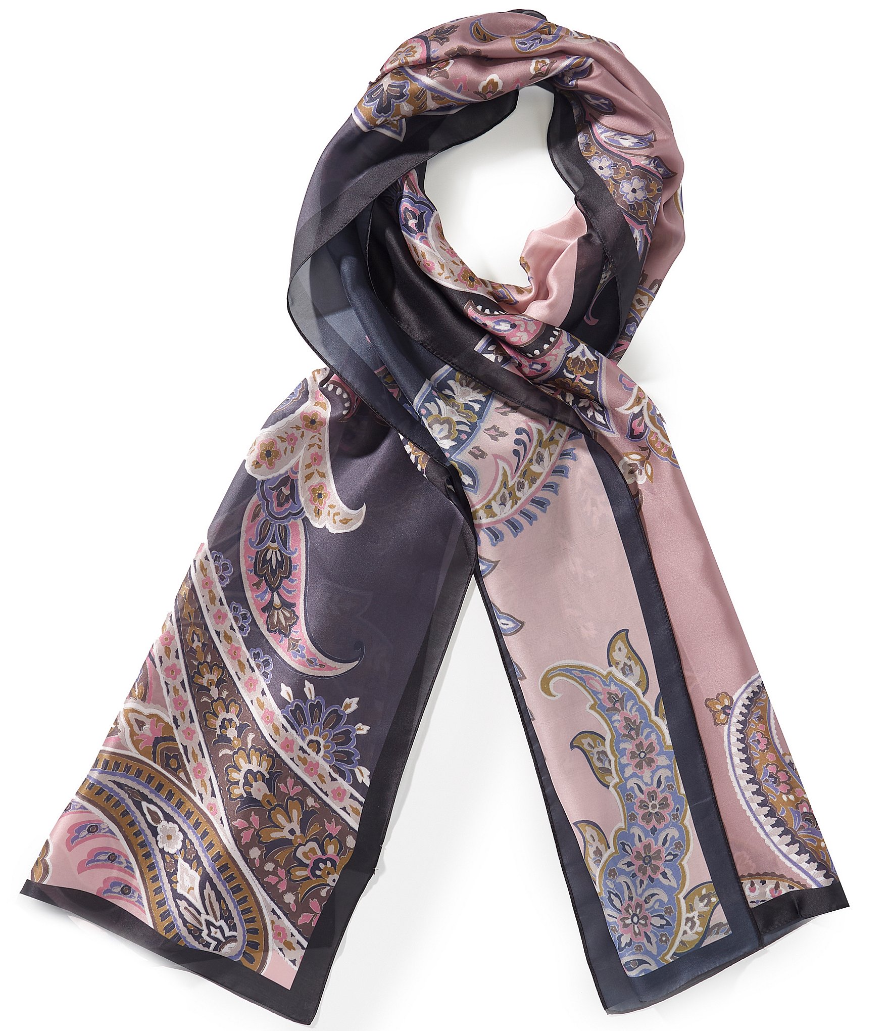 Vince Camuto Paisley Floral Print Oblong Scarf