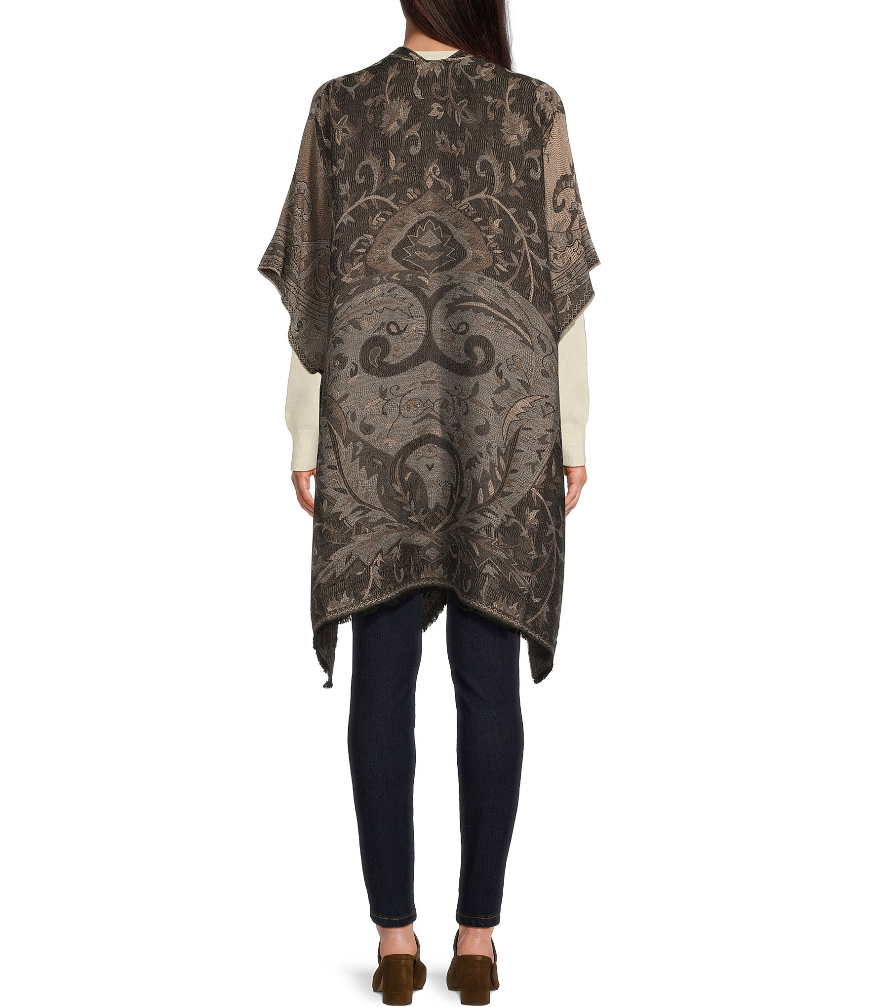 Vince Camuto Paisley Jacquard Topper