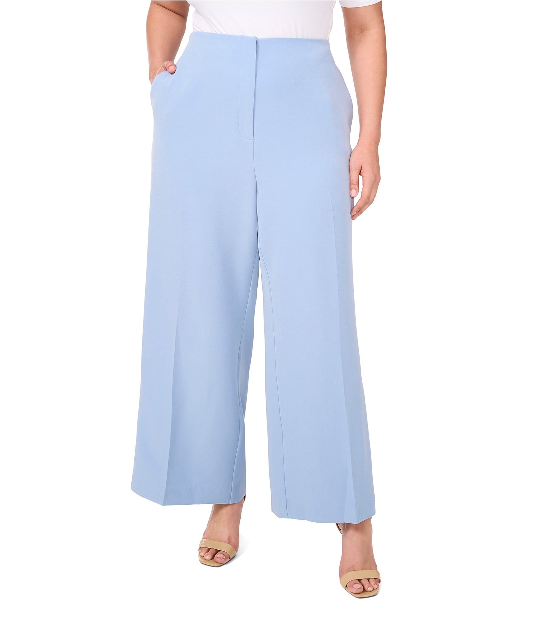 Vince Camuto Plus Size Straight Leg Pocketed Trouser Pants