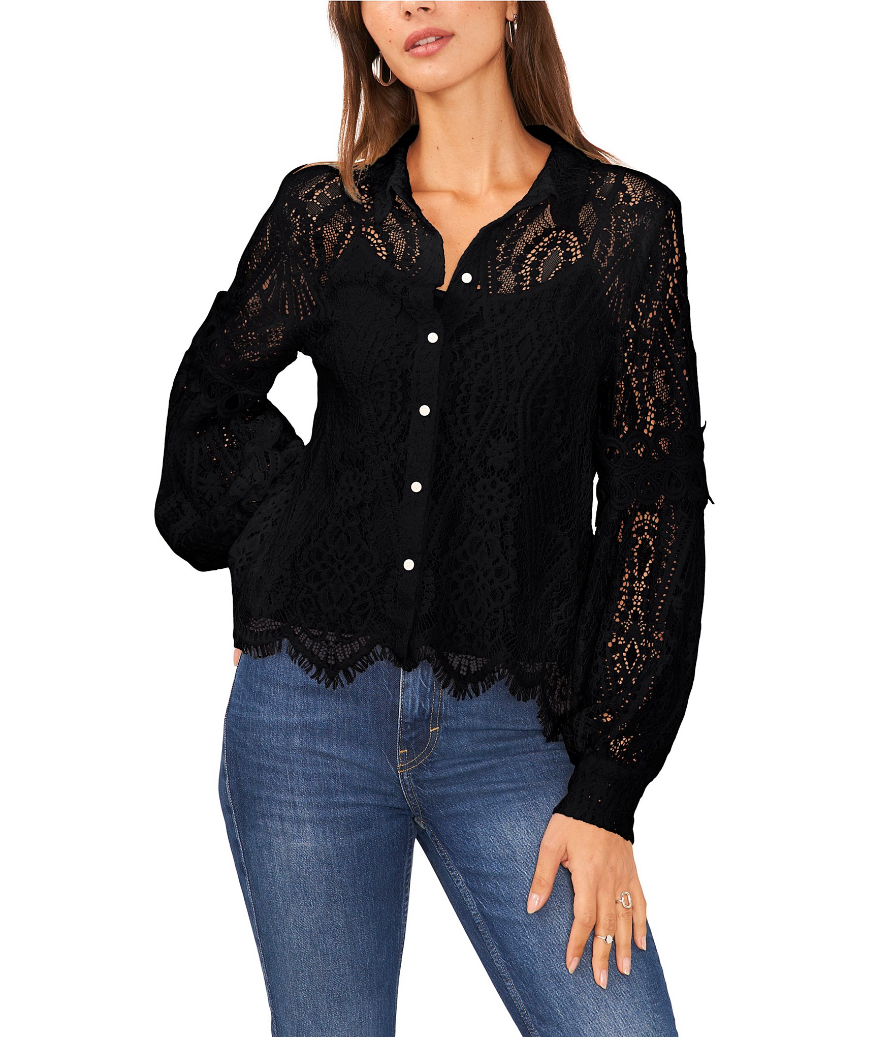 lace blouse Women s Tops Dressy Tops Dillard s