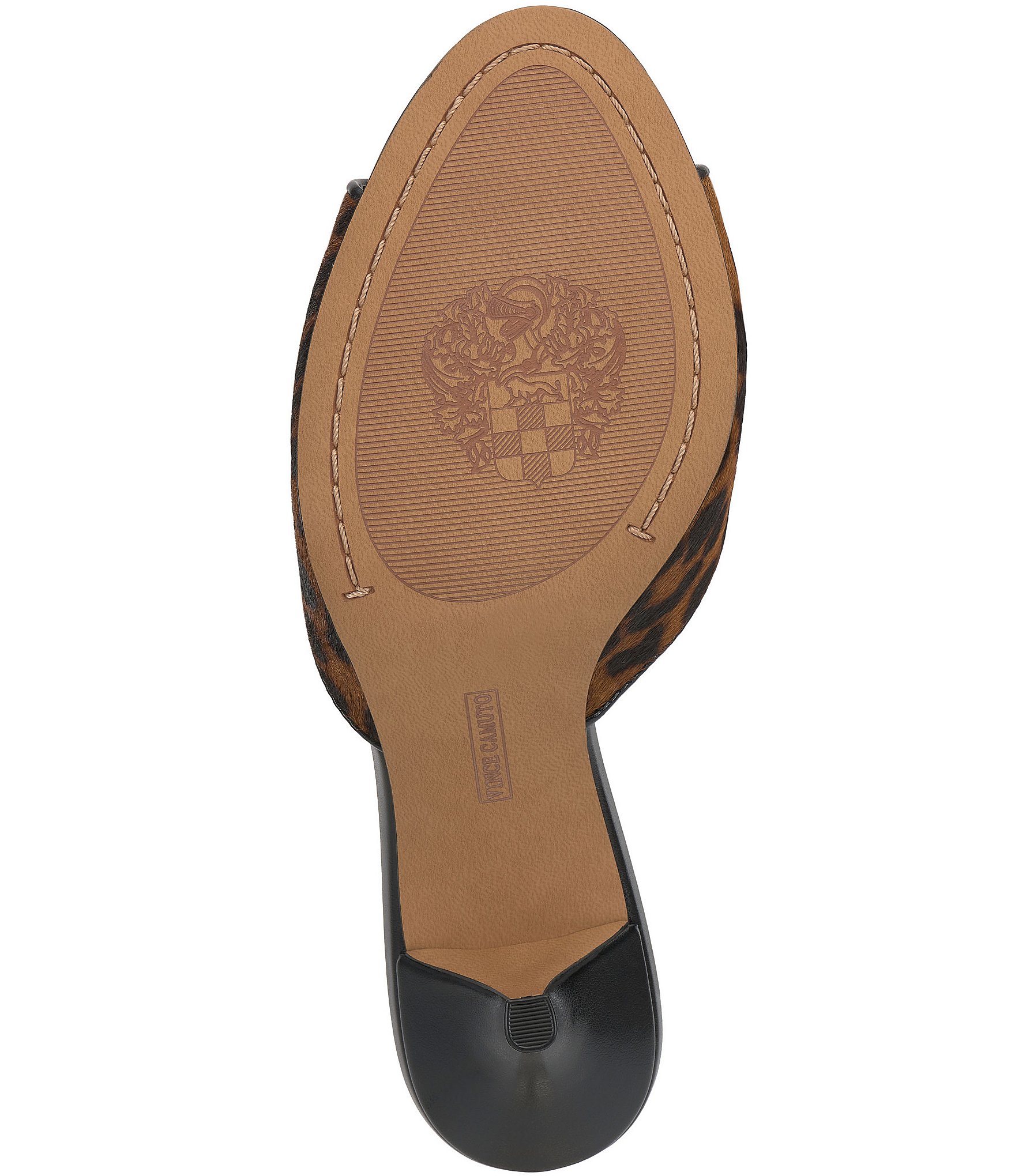 Vince Camuto Prynn Leopard Print Hair Calf High Heel Slide Sandals