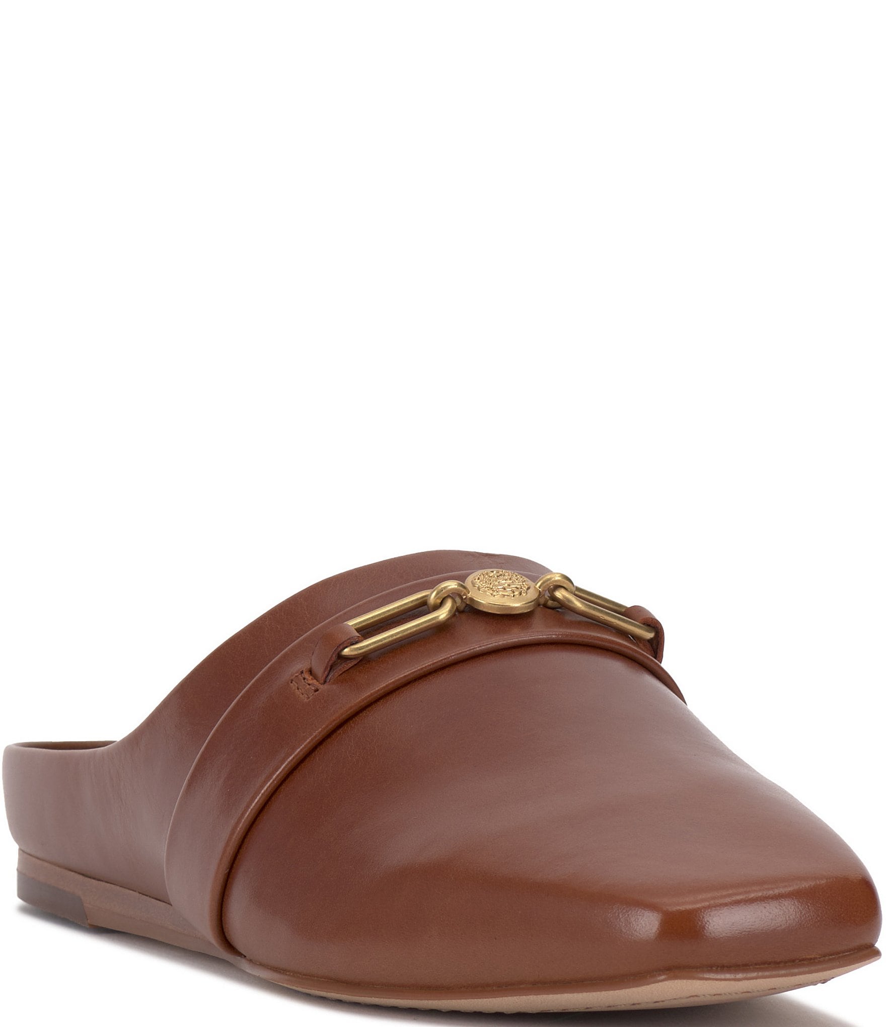 Vince Camuto Rechell Flat Leather Mules | Dillard's