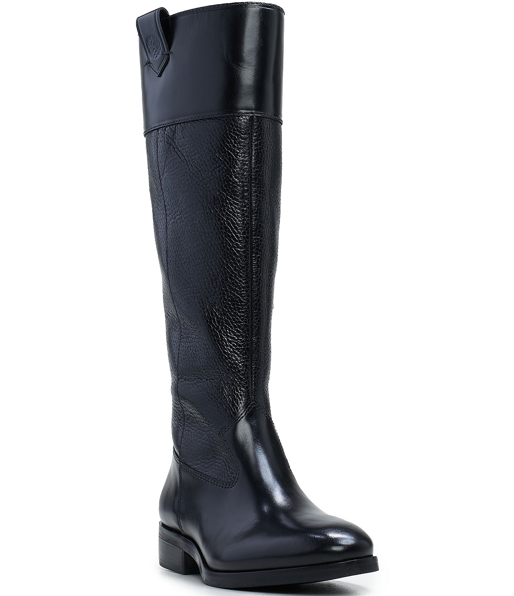 VINCE CAMUTO Women's Farren Smooth Calf Leather Grey Riding Boots