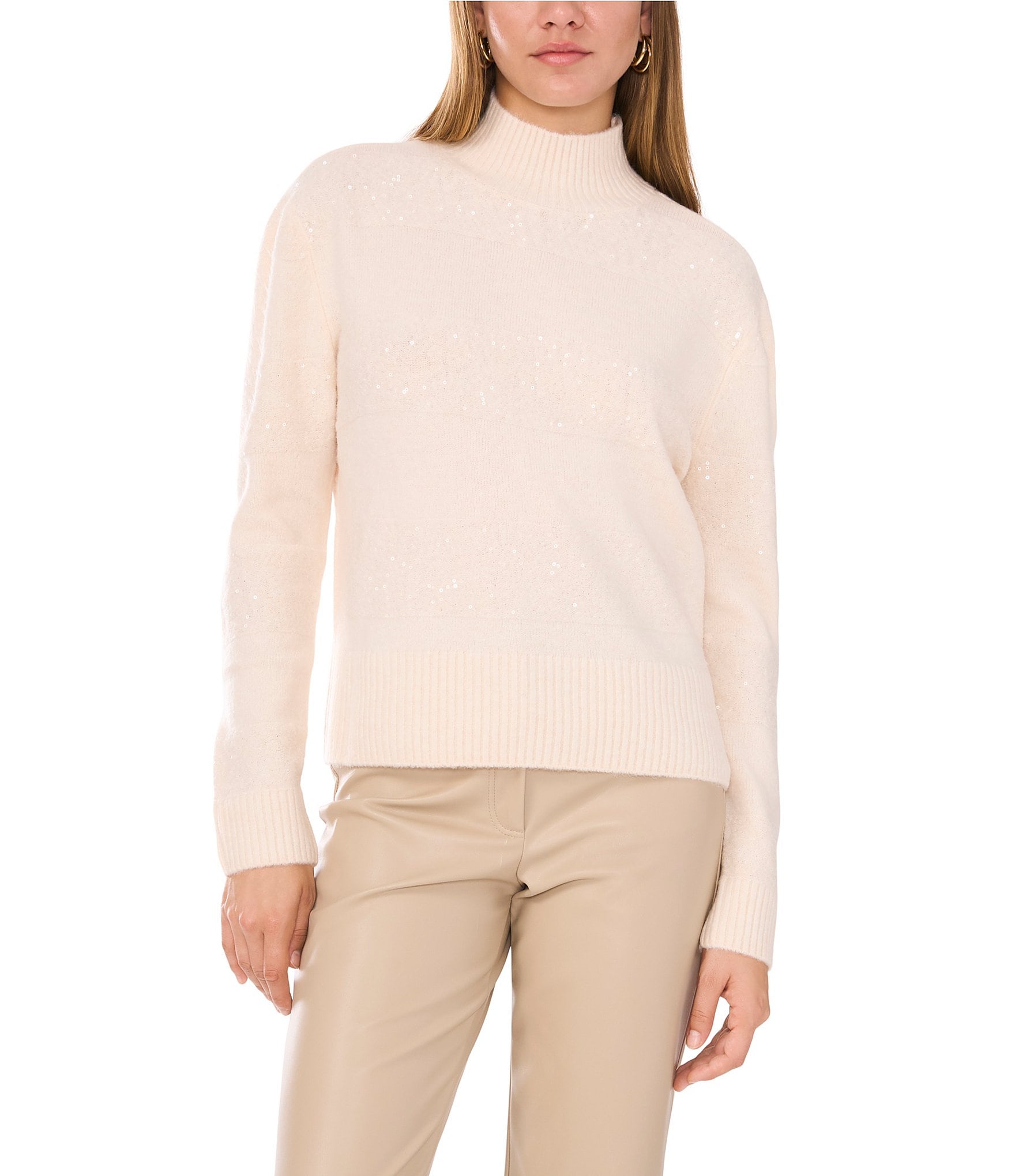 On sale Vince Camuto Jacquard Crewneck Sweater