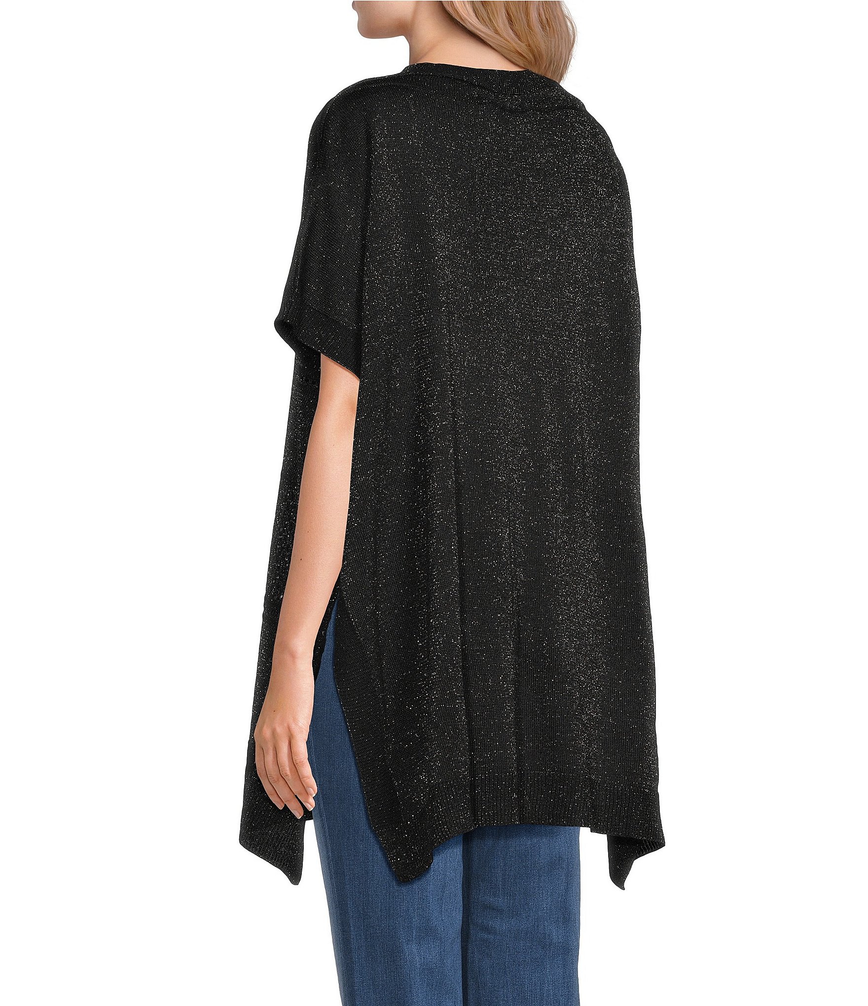 Vince Camuto Textured Shiny Knit Topper