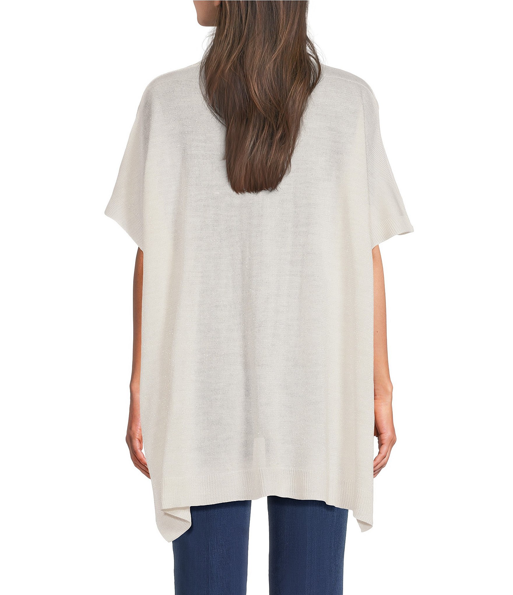 Vince Camuto Textured Shiny Knit Topper