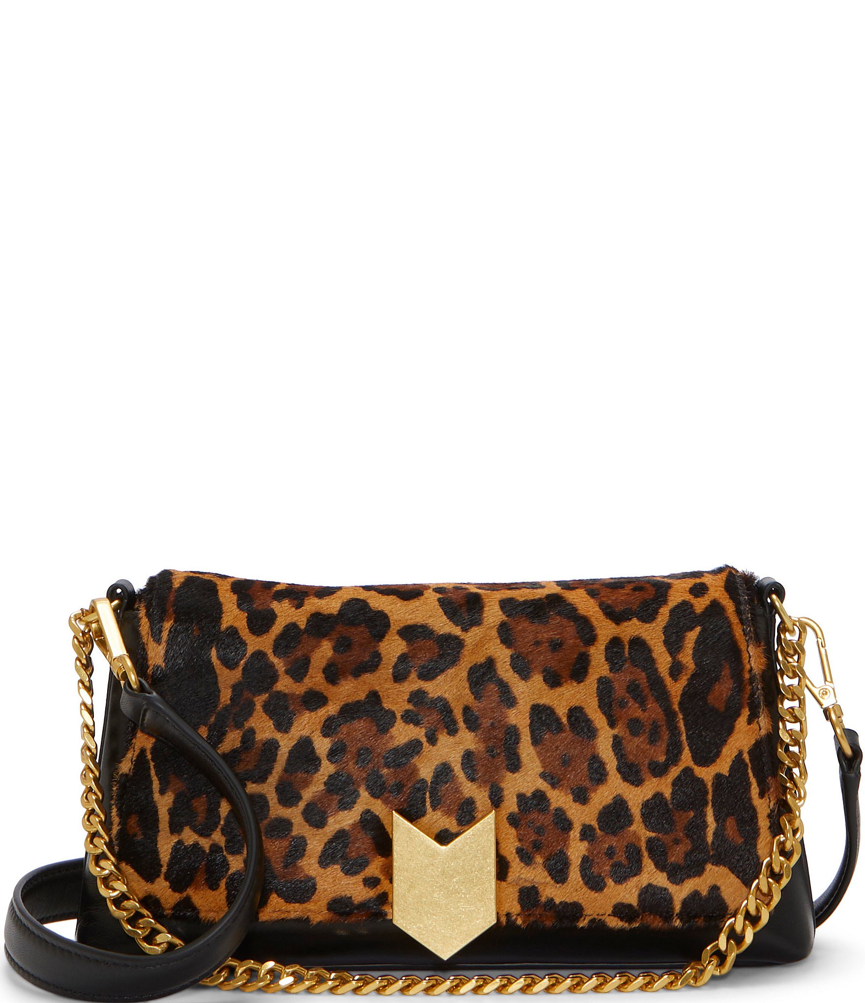 Vince Camuto Livy Leopard Clear Large Crossbody Bag