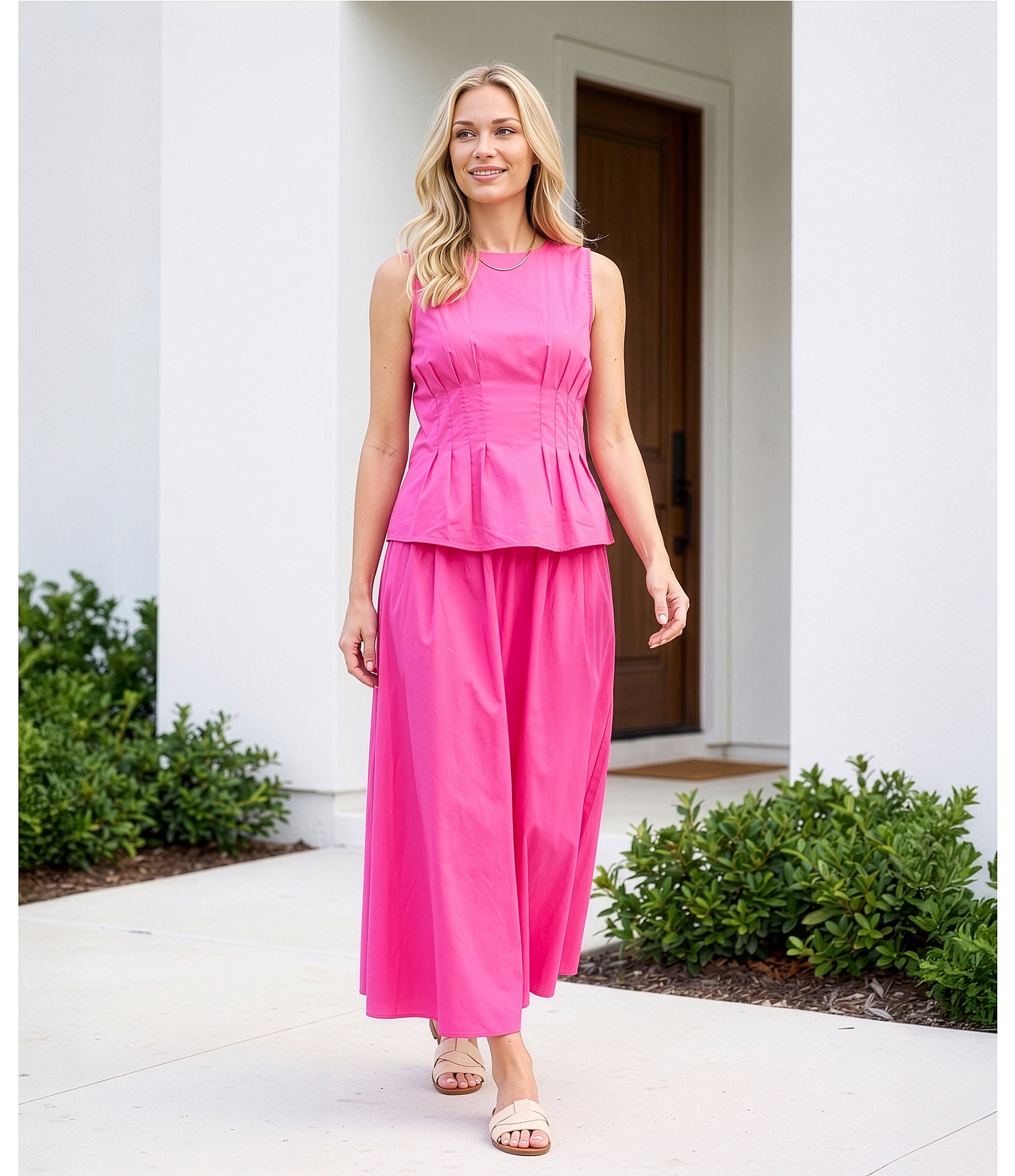 Vince Camuto Woven Maxi A-Line Coordinating Skirt