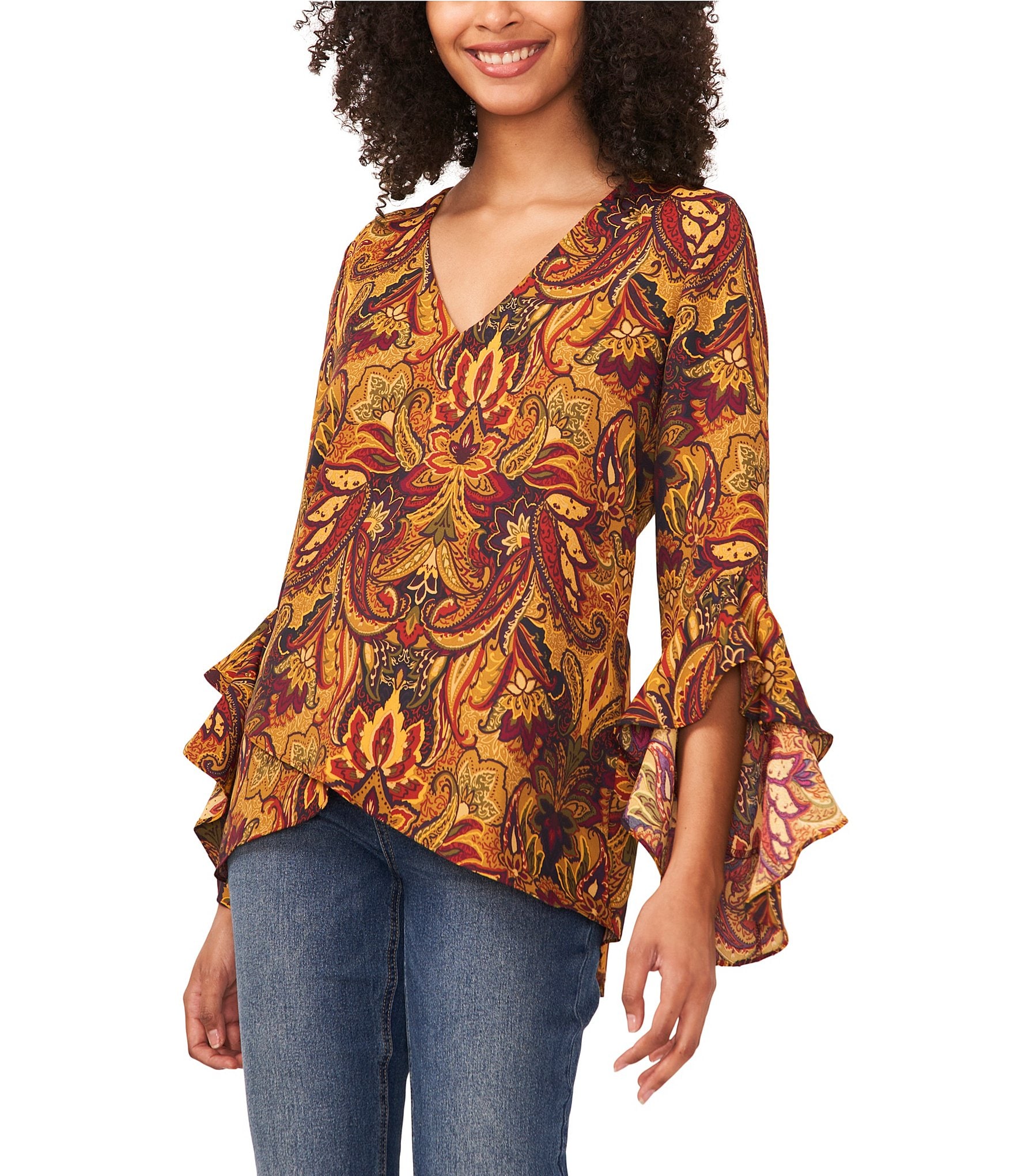 VINCE CAMUTO Tulip Sleeve Blouse