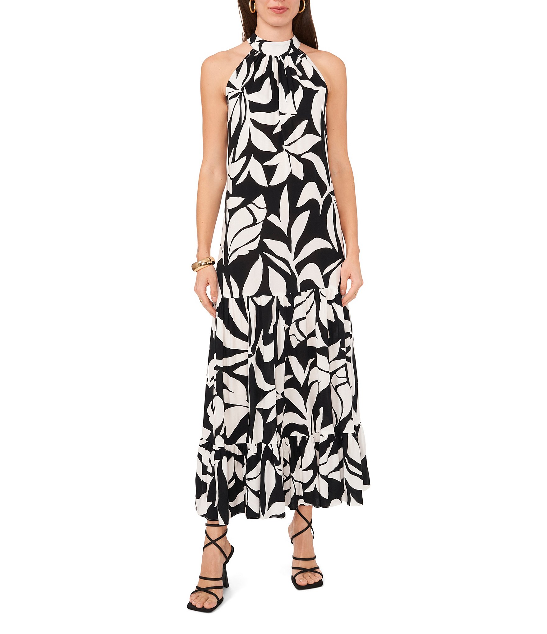 【VINCE】paneled woven ミディ ドレス Vince - White Ruched Paneled Tie-Back Midi Dress