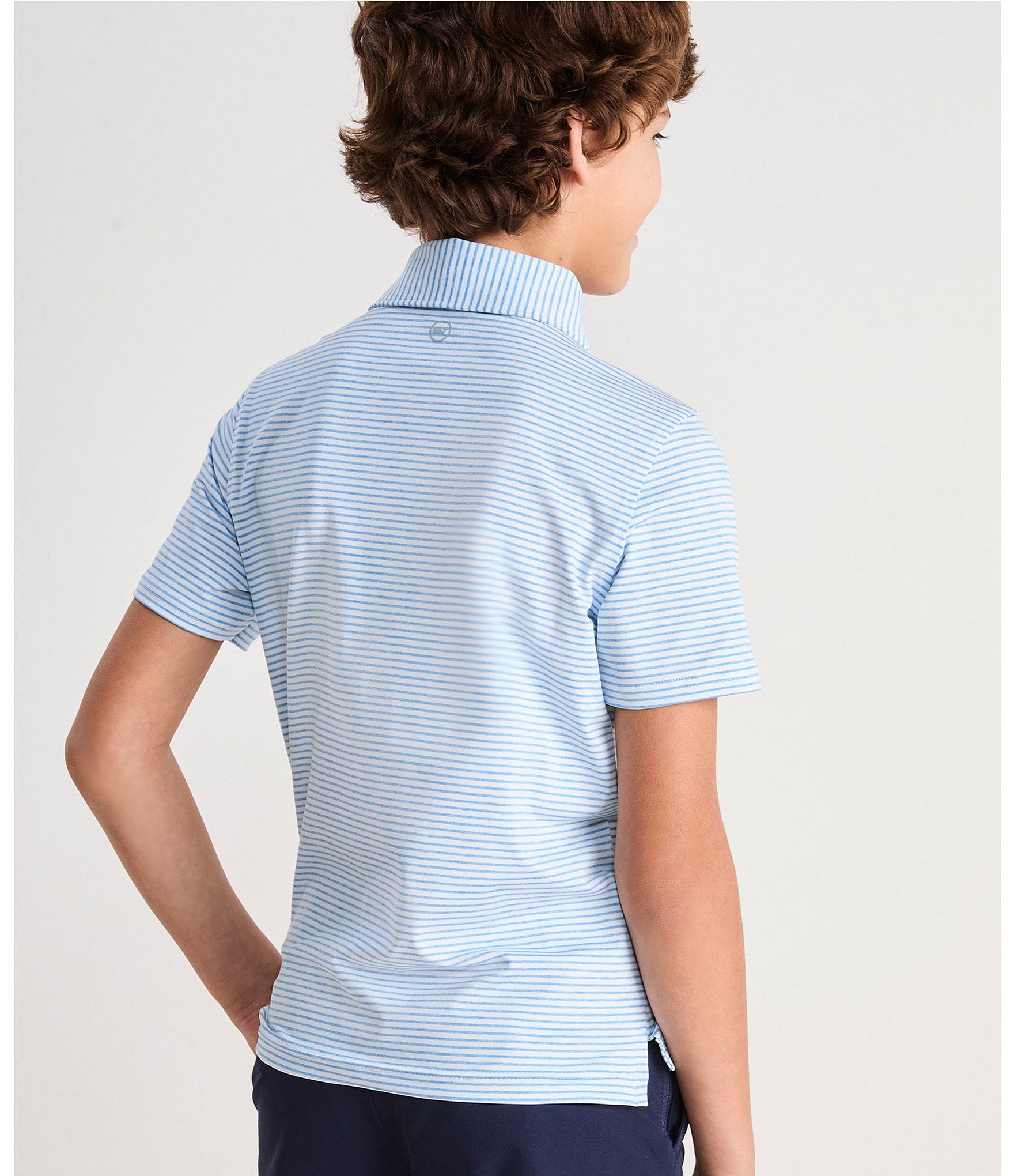 Vineyard Vines Big Boys Bradley Stripe Sankaty Polo Shirt