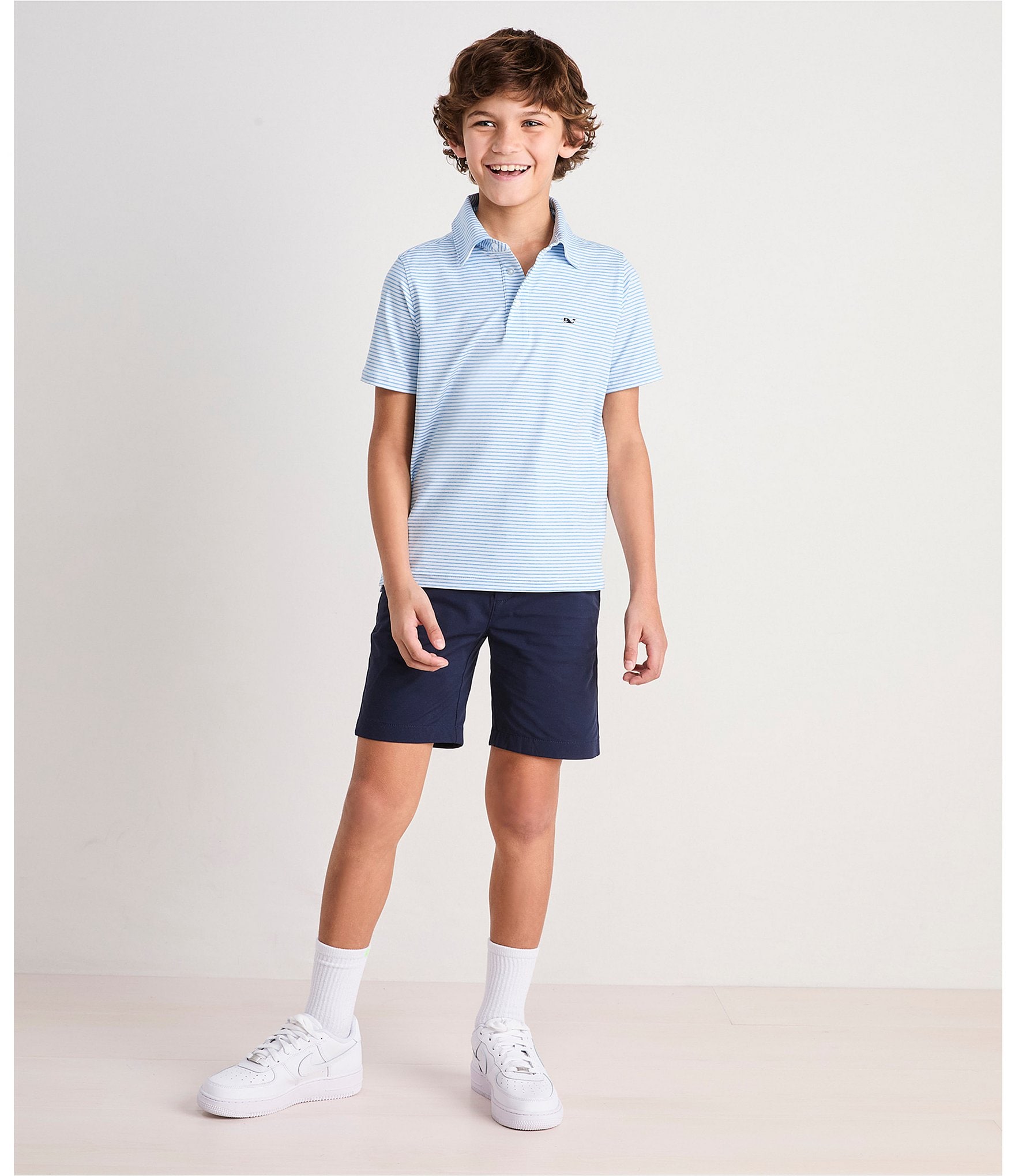 Vineyard Vines Big Boys Bradley Stripe Sankaty Polo Shirt