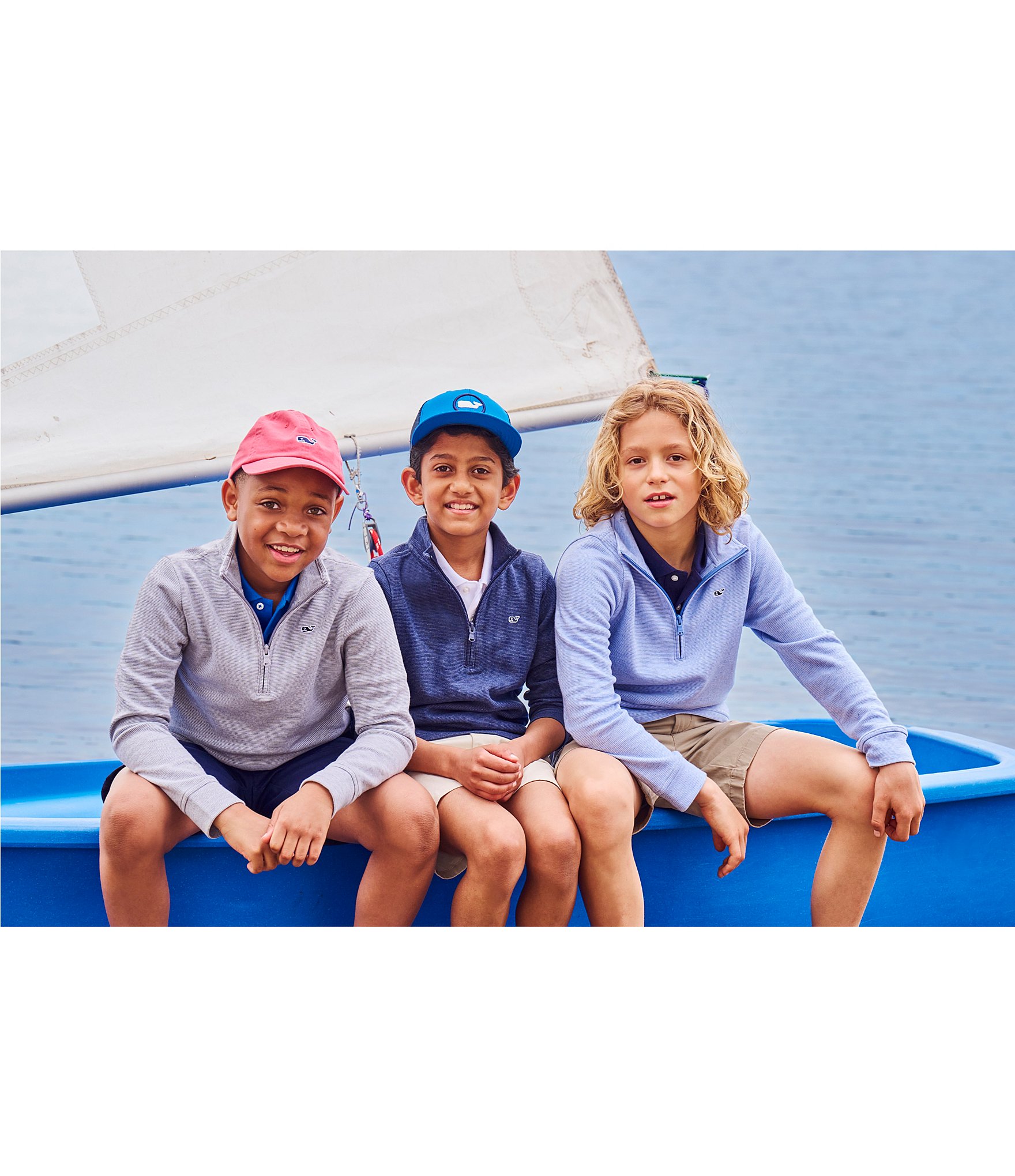 Vineyard Vines Big Boys Saltwater 1/4 Zip Pullover