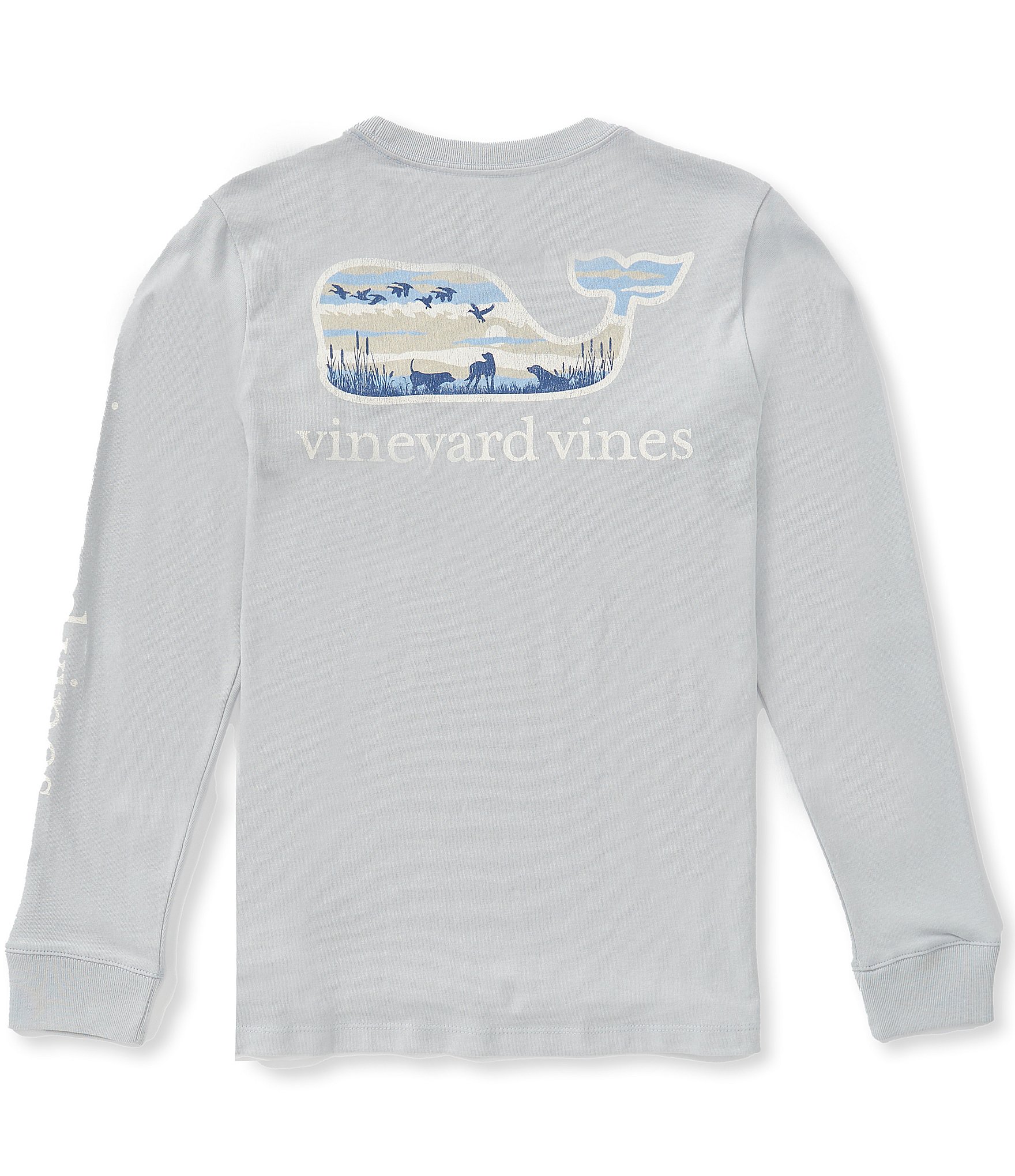 Vineyard Vines Big Boys Duck Hunter Whale Long Sleeve Pocket T-Shirt