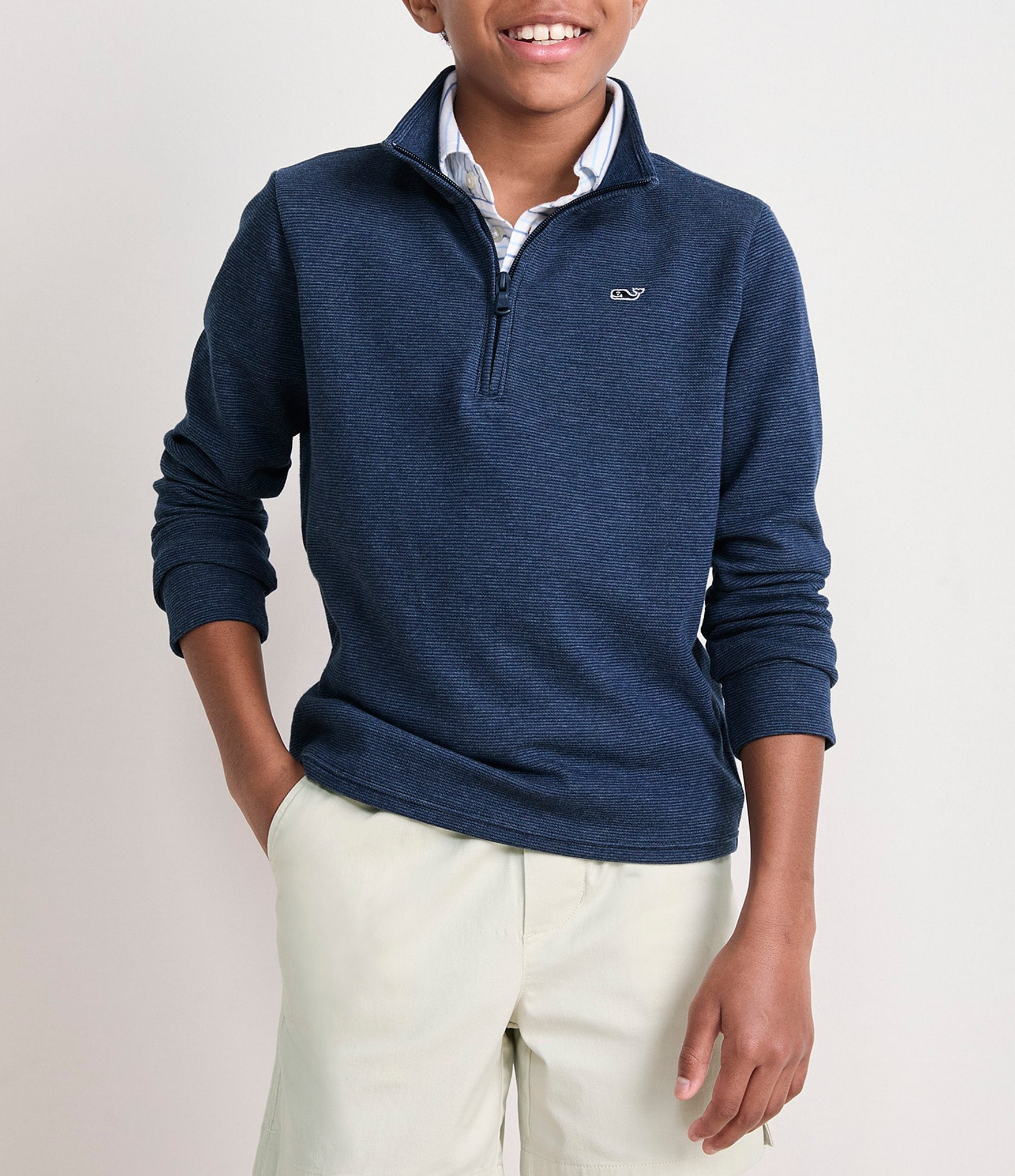 Vineyard Vines Little Boys Saltwater Quarter Zip Pullover