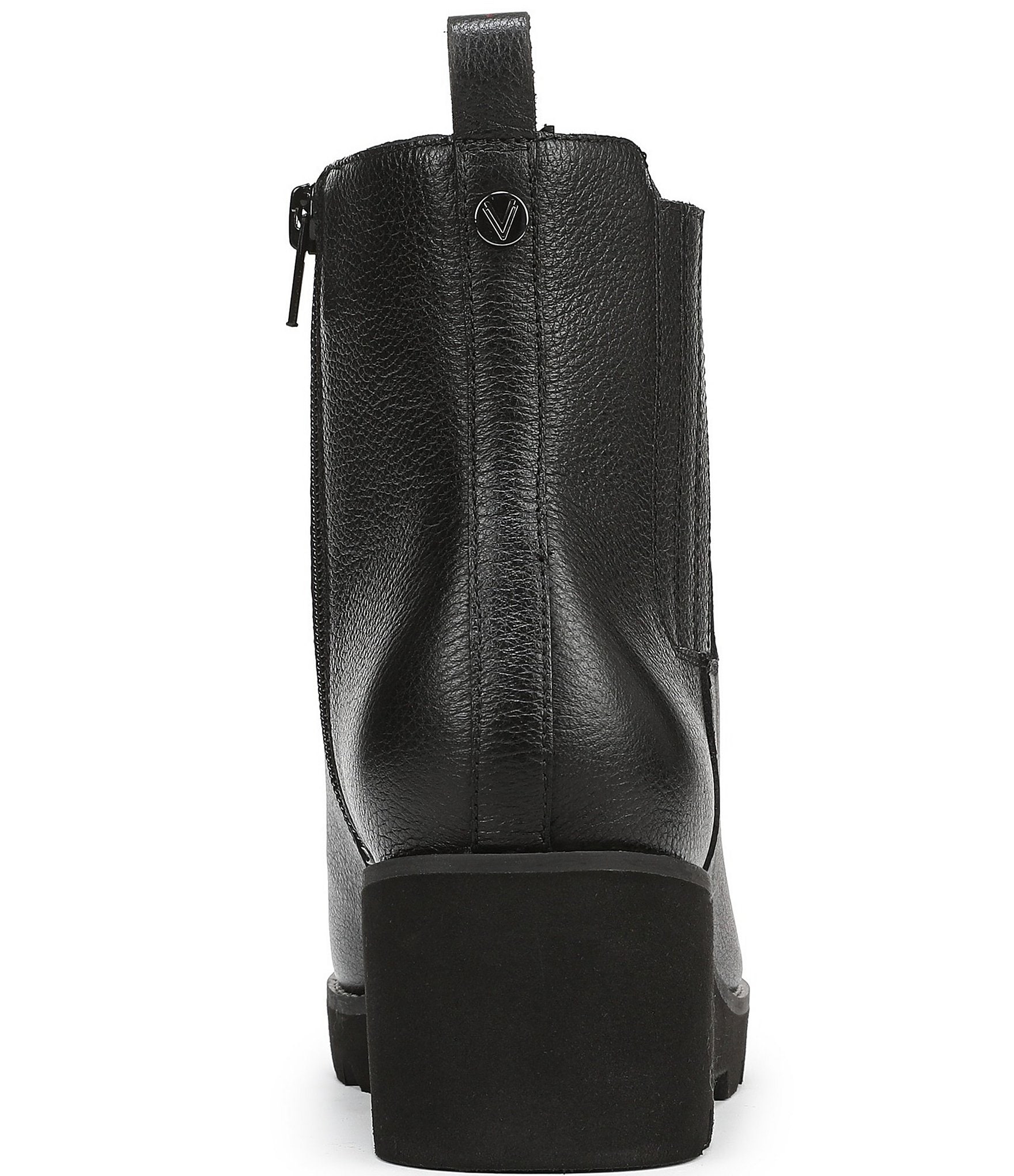 Vionic Aria 2.0 Leather Lugged Wedge Booties