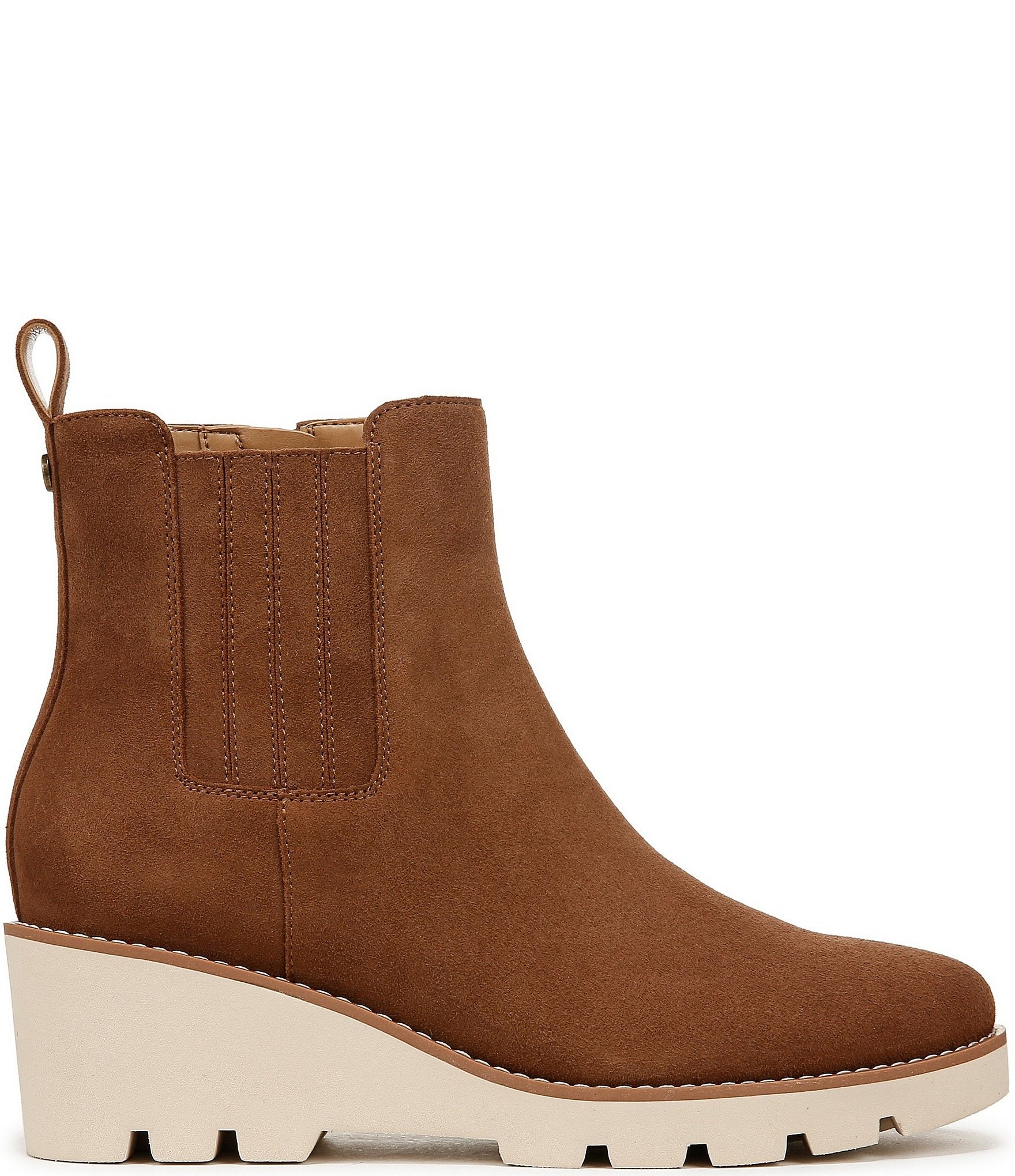 Vionic Aria Suede Lugged Wedge Booties