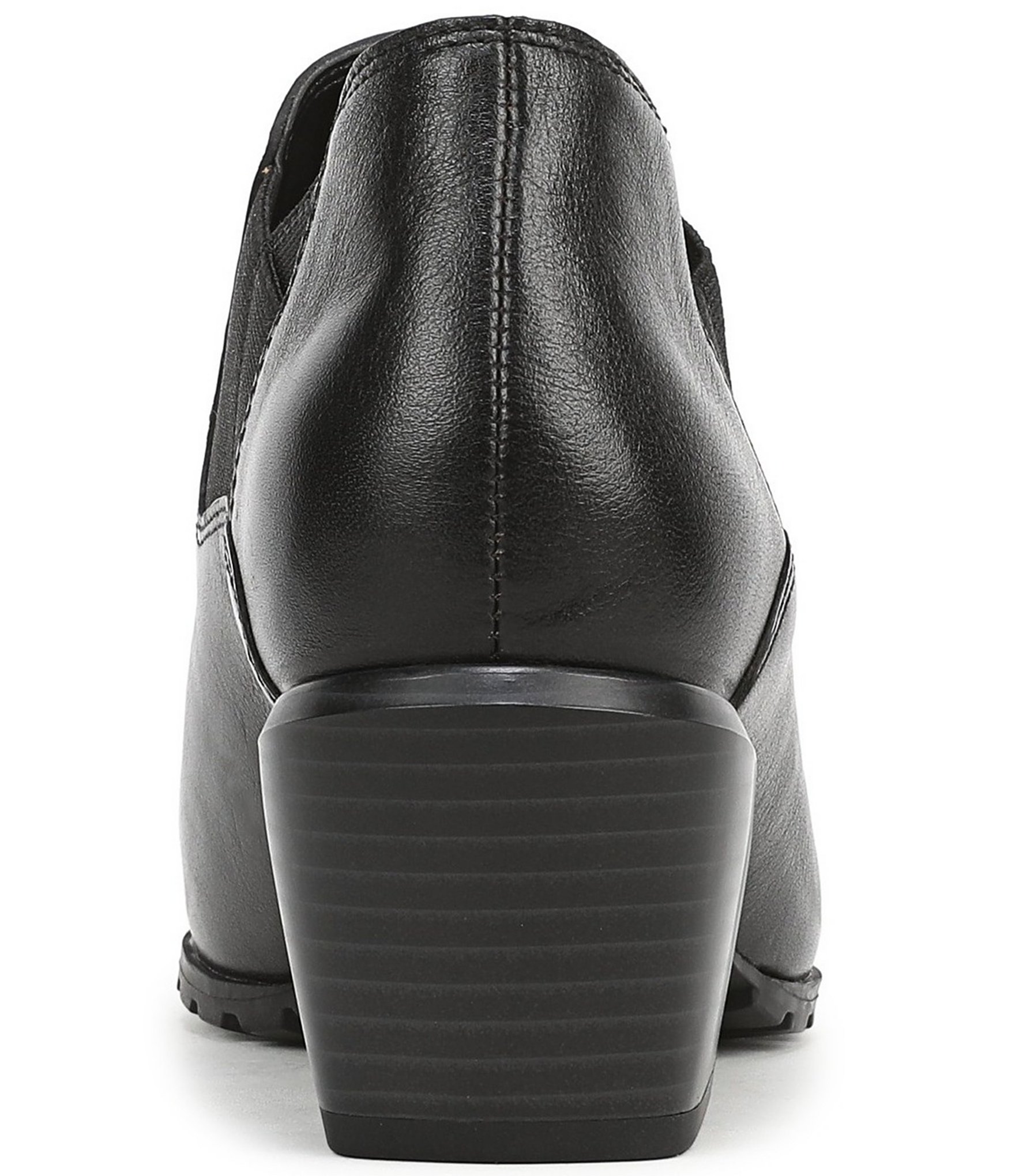 Vionic Bethany Leather Stacked Heel Booties