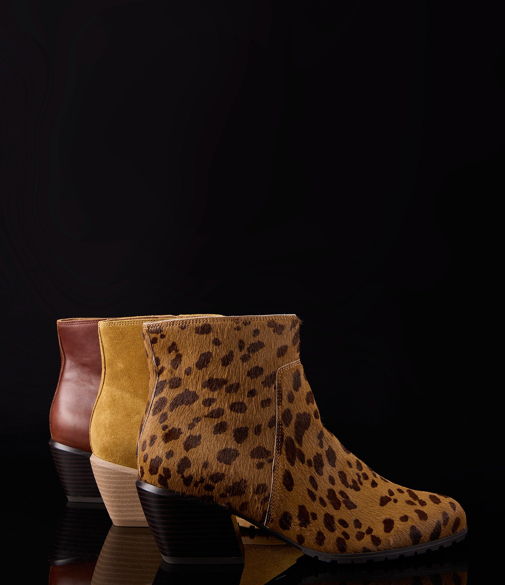 Vionic Bianca Suede Stacked Heel Booties