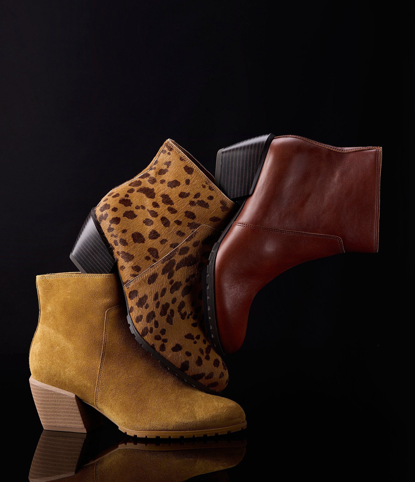 Vionic Bianca Suede Stacked Heel Booties
