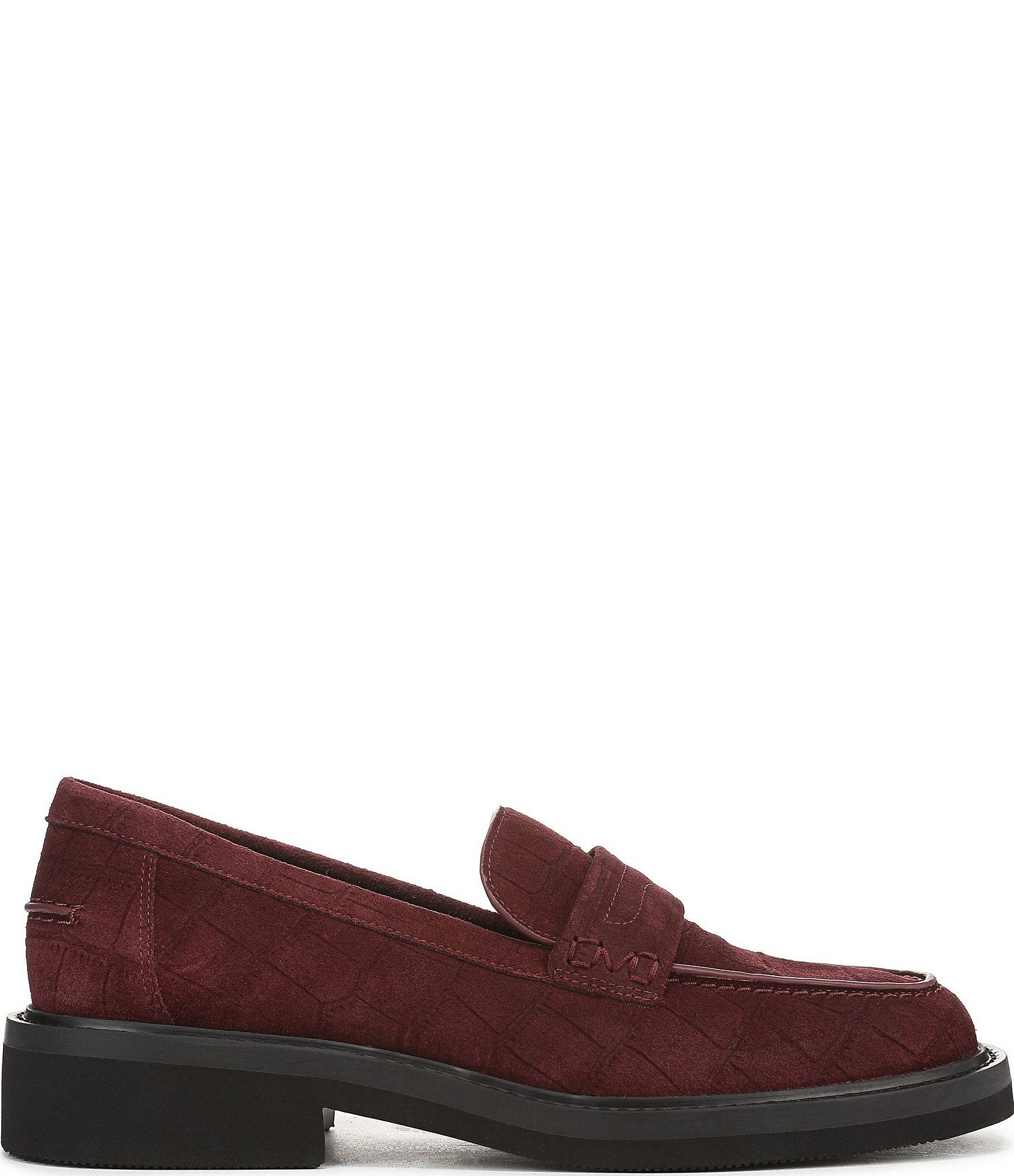 Vionic Caitlin Suede Croco Penny Loafers