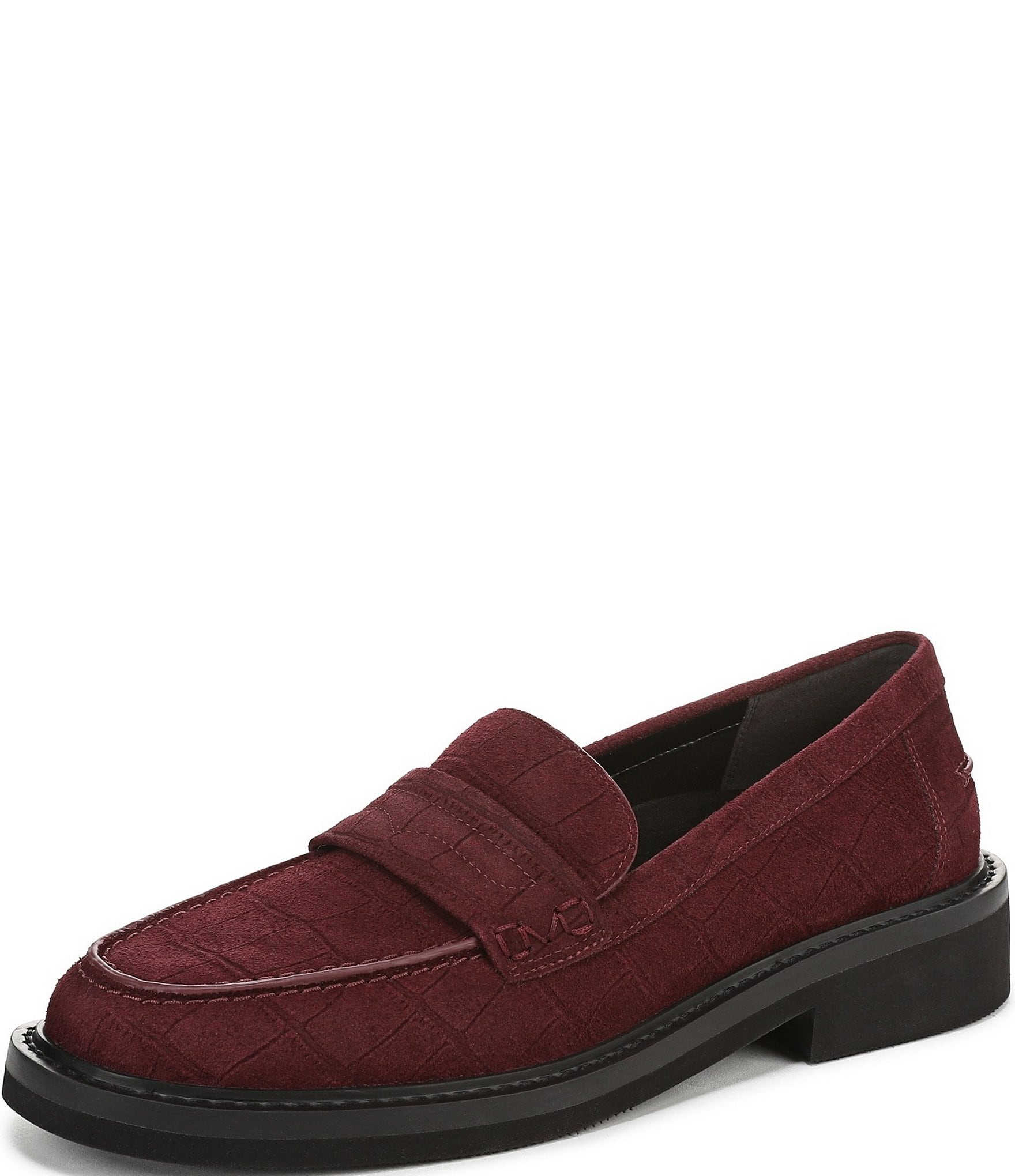 Vionic Caitlin Suede Croco Penny Loafers