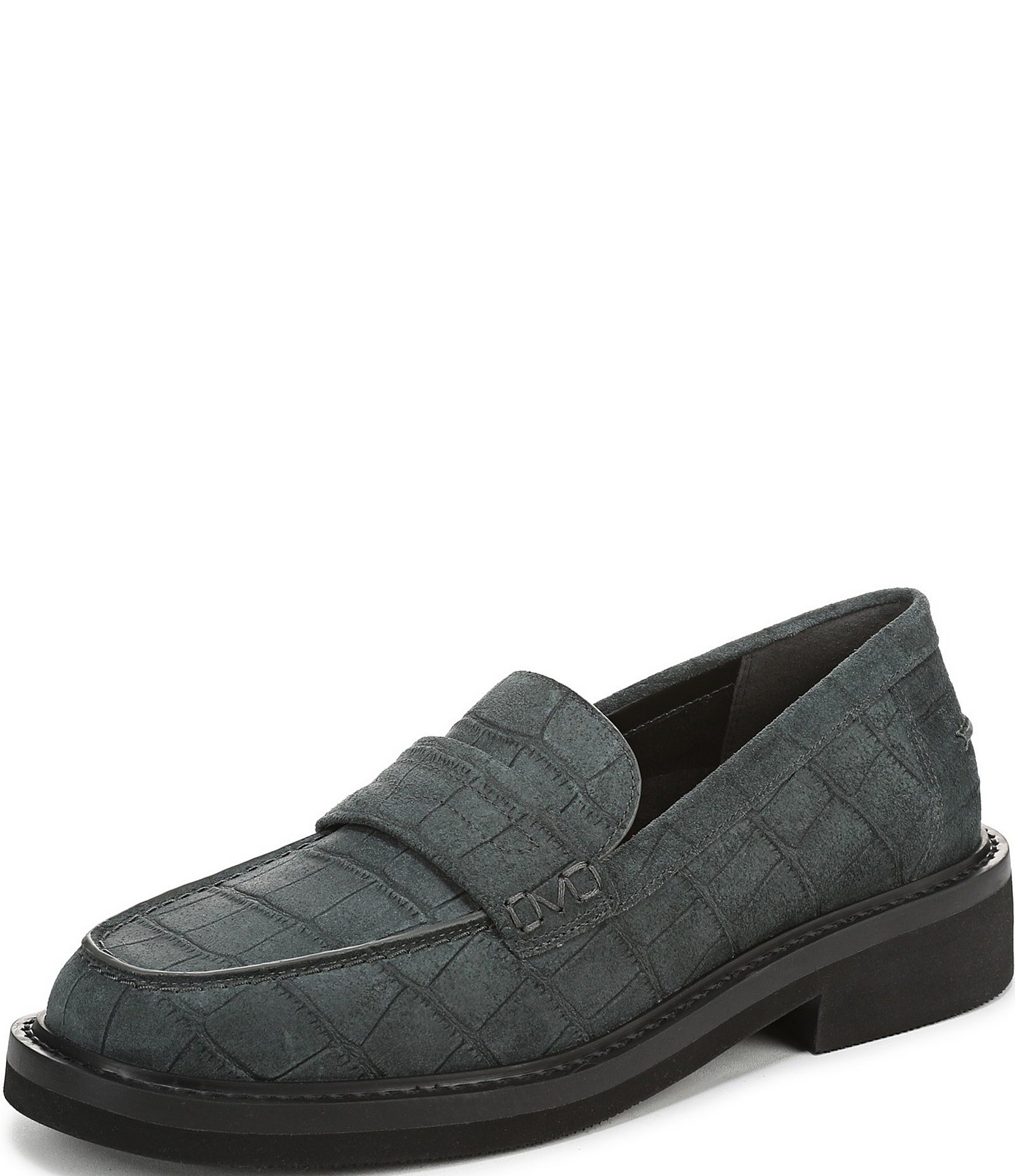 Vionic Caitlin Suede Croco Penny Loafers