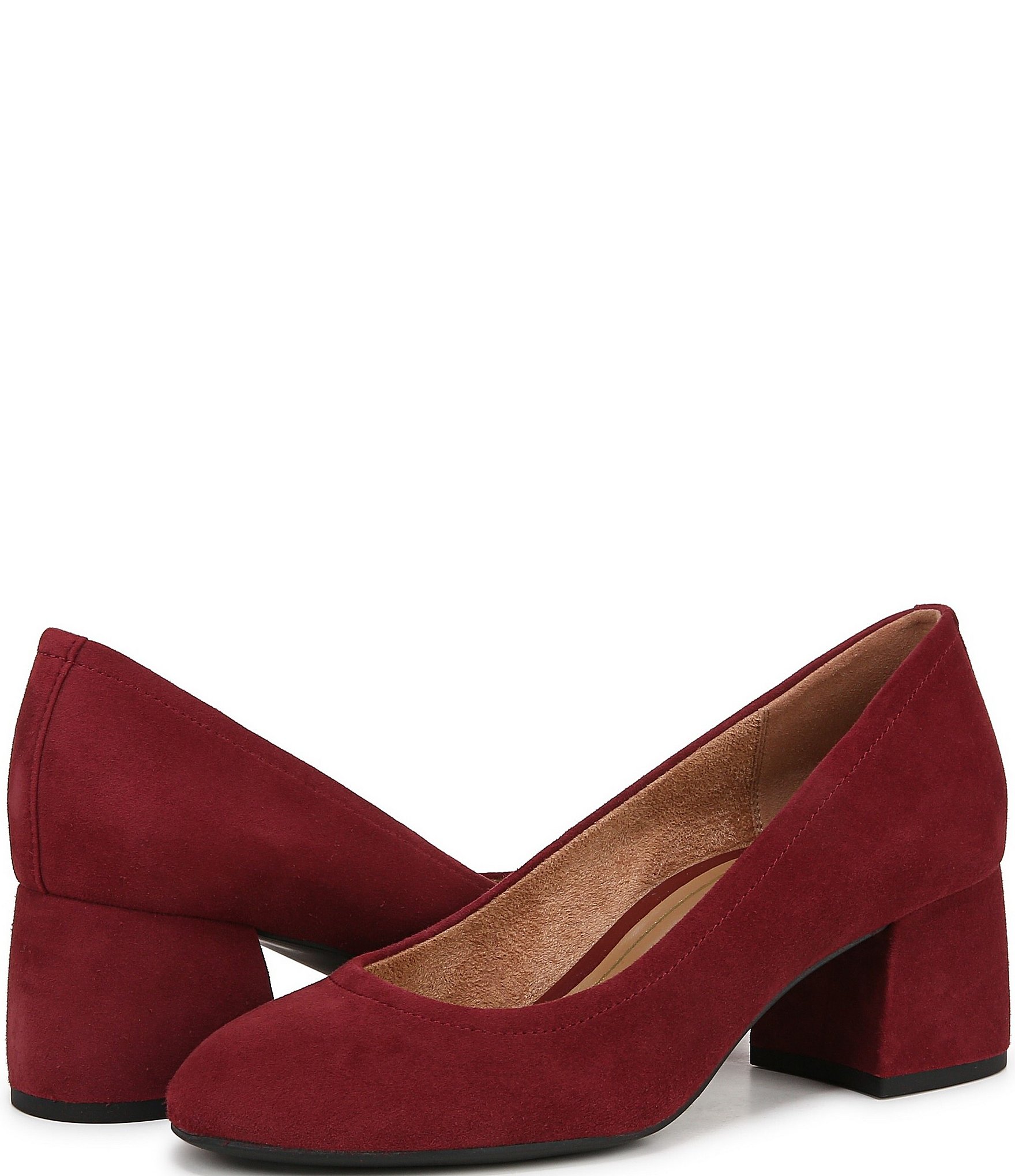 Vionic Carmel Suede Block Heel Pumps