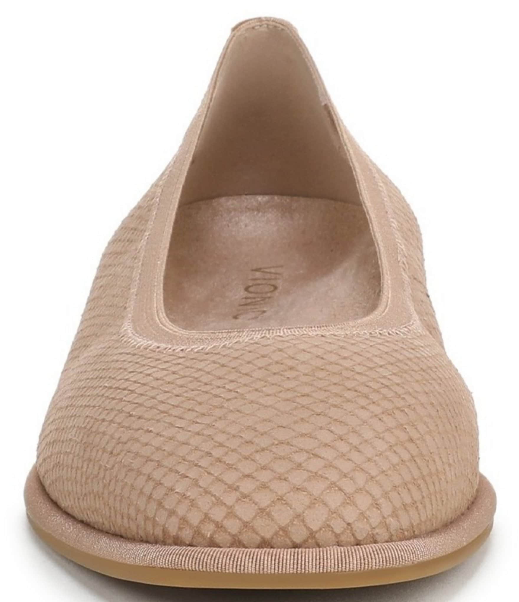Vionic Caroll 2.0 Snake Embossed Nubuck Classic Skimmer Flats