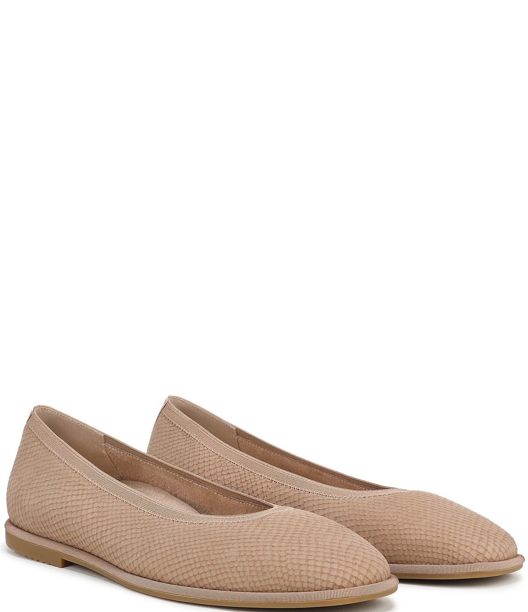 Vionic Caroll 2.0 Snake Embossed Nubuck Classic Skimmer Flats